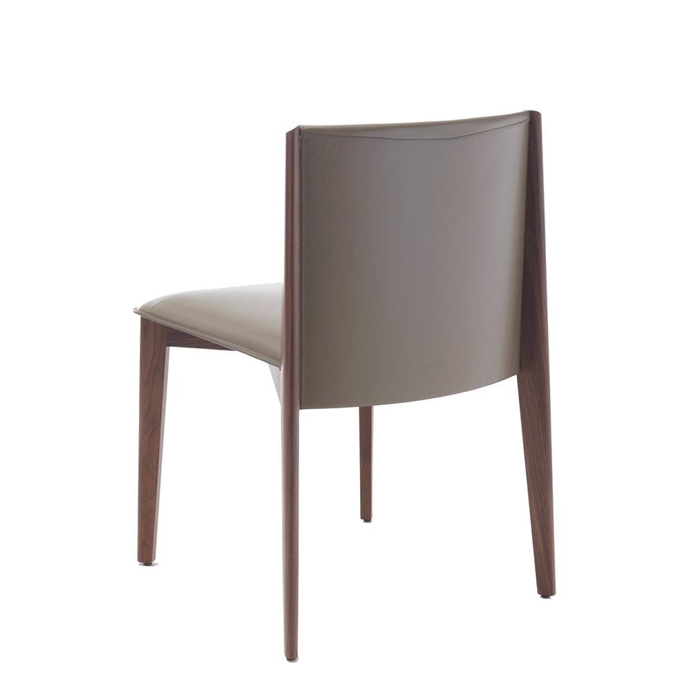 Italian Olga Leather Chair For Sale