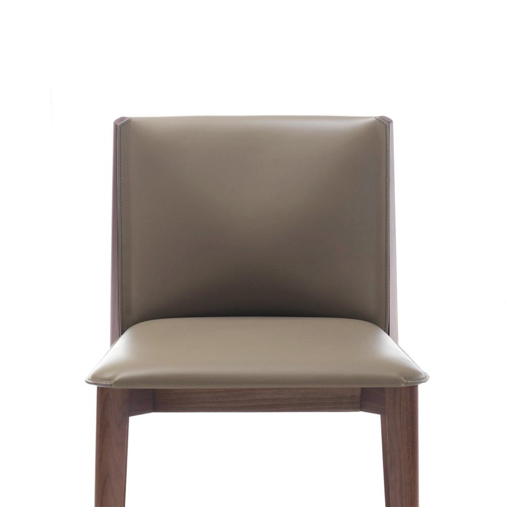 Hand-Crafted Olga Leather Chair For Sale