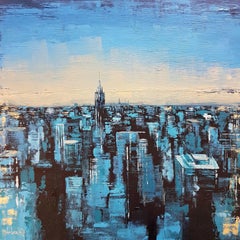 City Sunrise, Gemälde, Öl auf Leinwand
