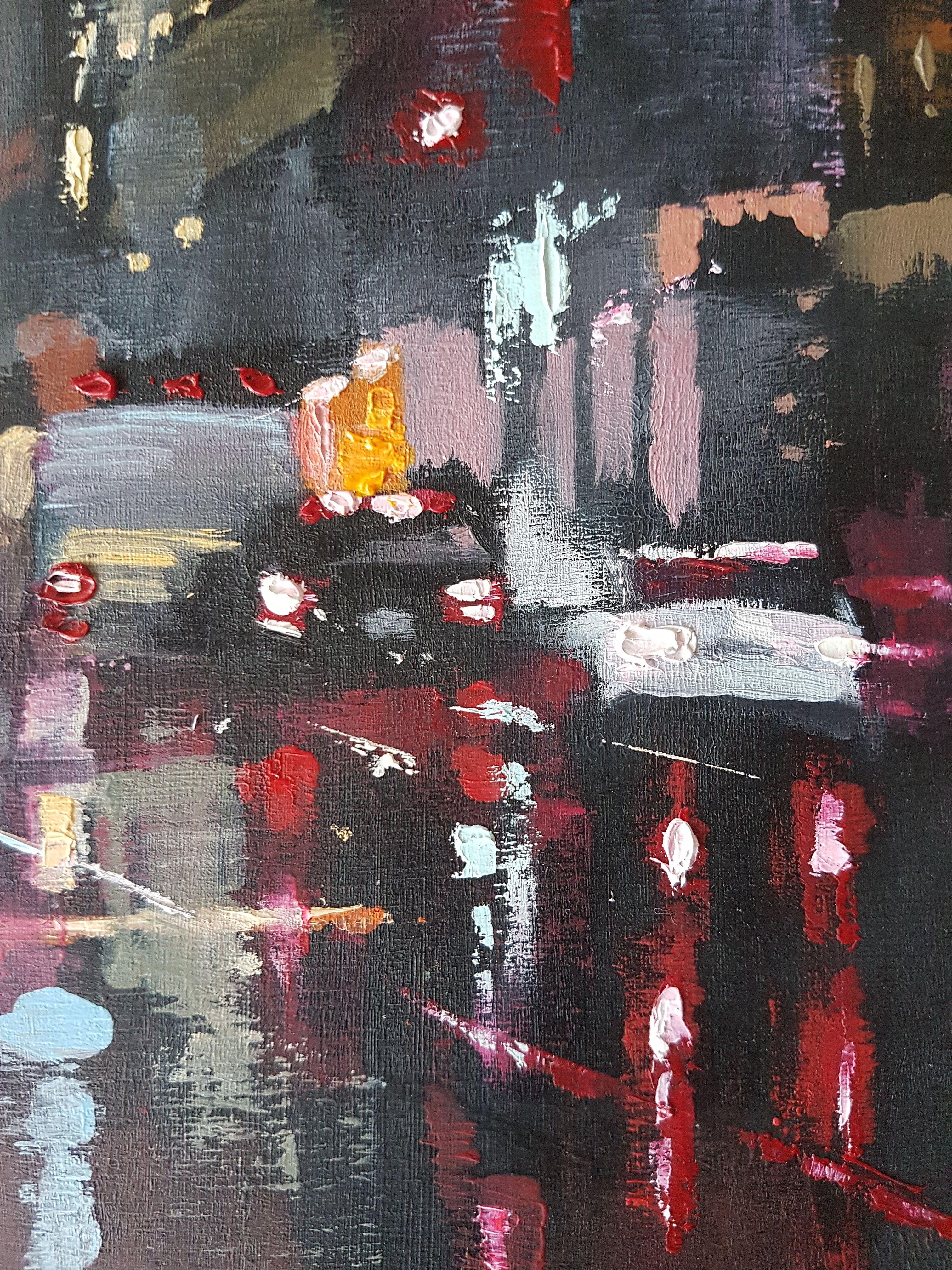 Reflections Of The Night, Painting, Oil on MDF Panel 1
