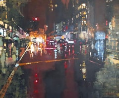 Reflections Of The Night, Painting, Oil on MDF Panel