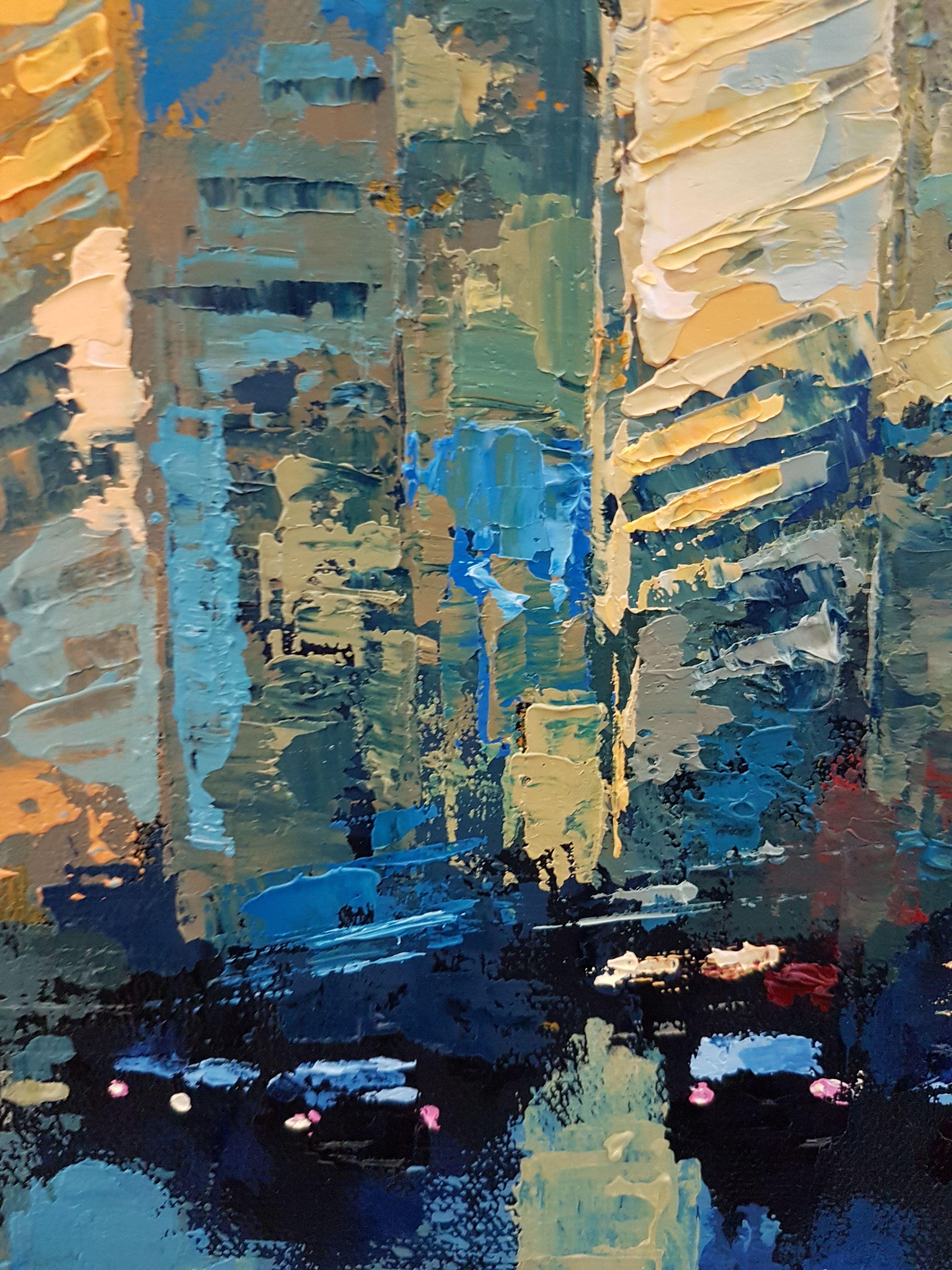 Hacia el sol, Pintura, Óleo sobre lienzo - Painting Expresionismo abstracto de Olga Mihailicenko