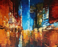 Urban Lights, Painting, Oil on Canvas
