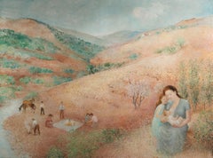 Olga Sacharoff. Maternity. 1950. Oil on canvas. 114 x 146 cm.