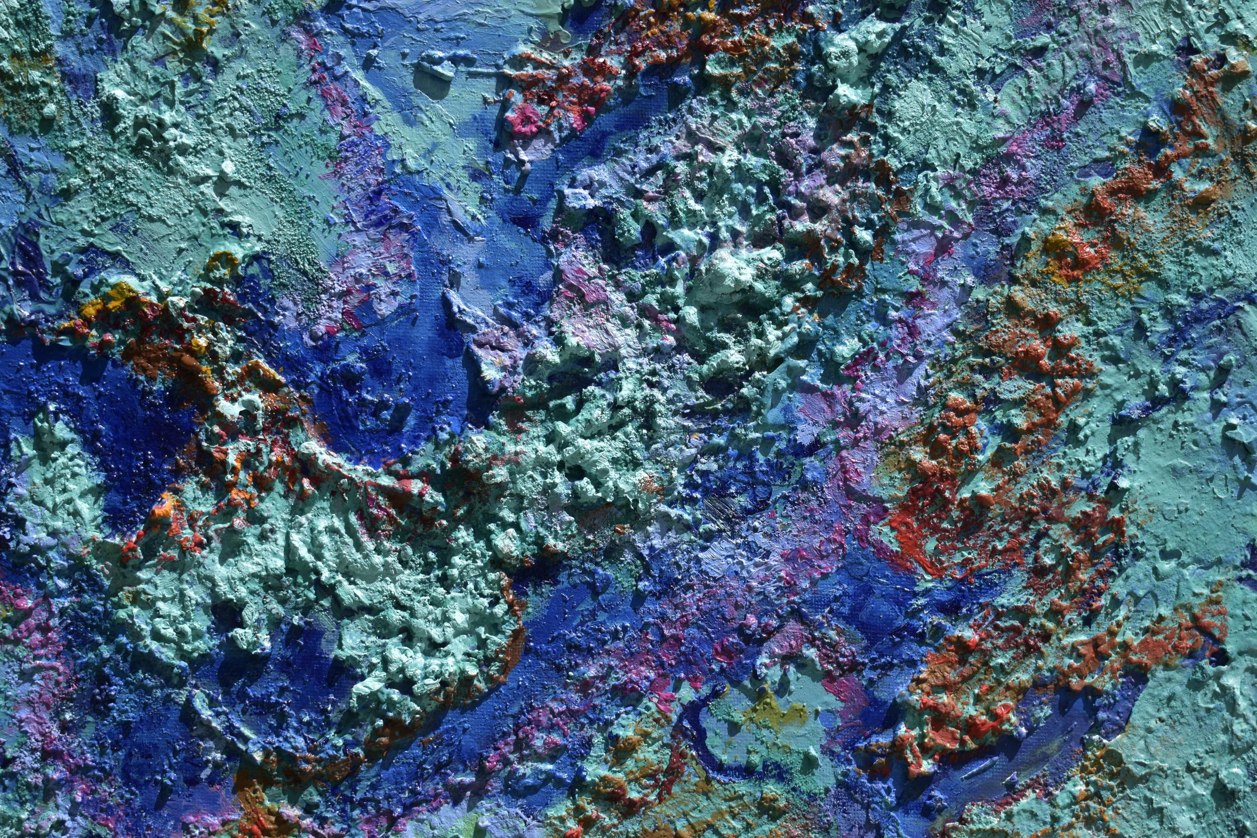 Abstract Coral Reef Textured Painting  For Sale 2