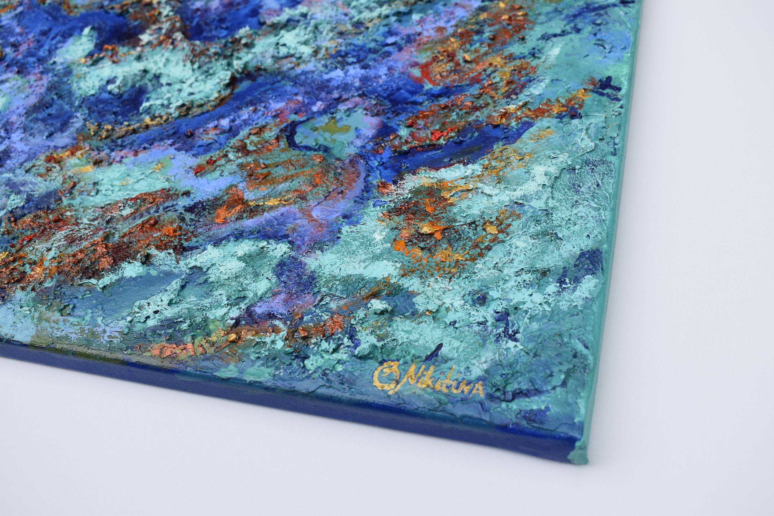 Abstract Coral Reef Textured Painting  For Sale 3