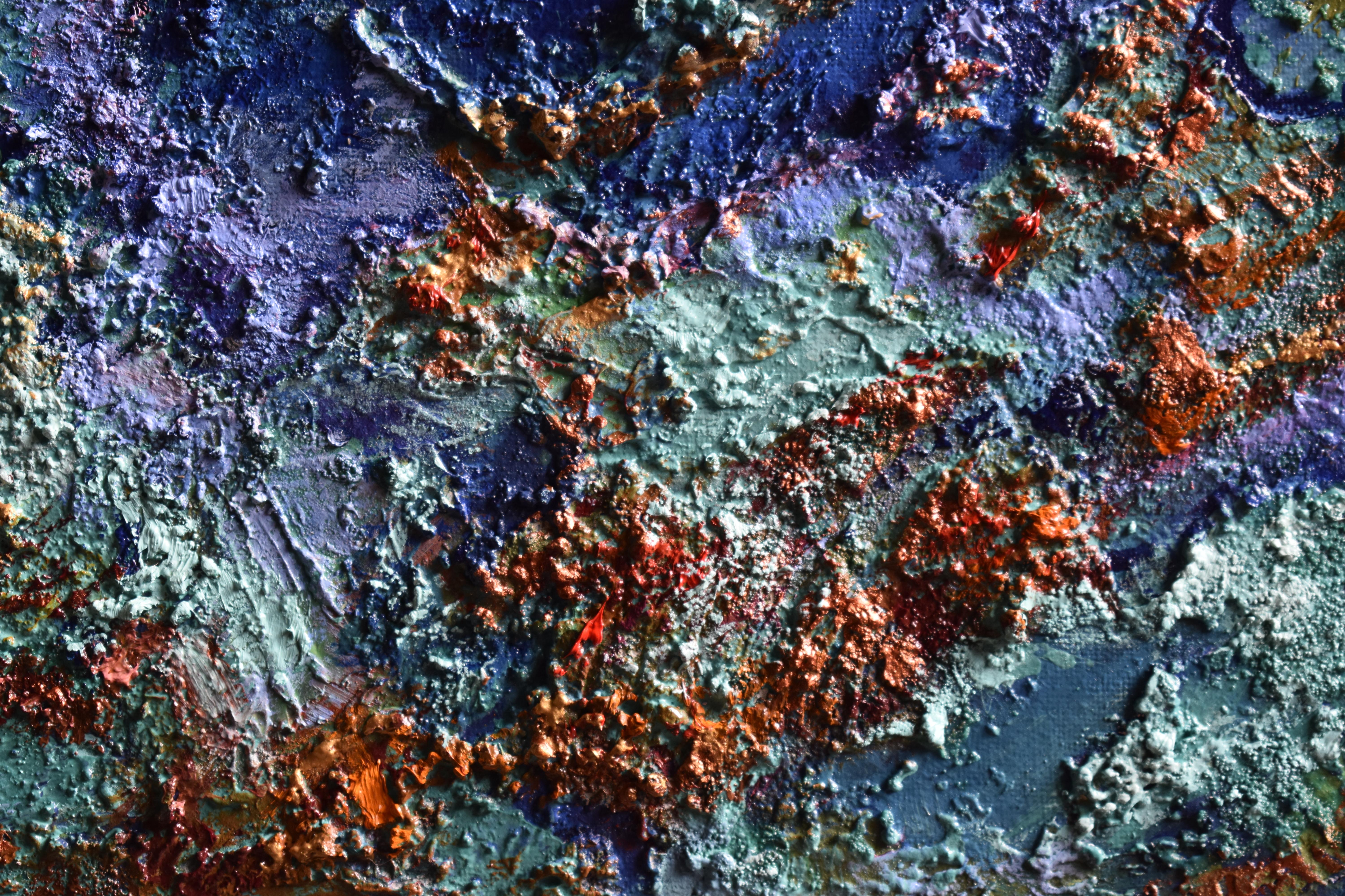 Abstract Coral Reef Textured Painting  For Sale 5
