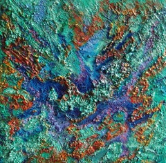 Abstract Coral Reef Textured Painting 