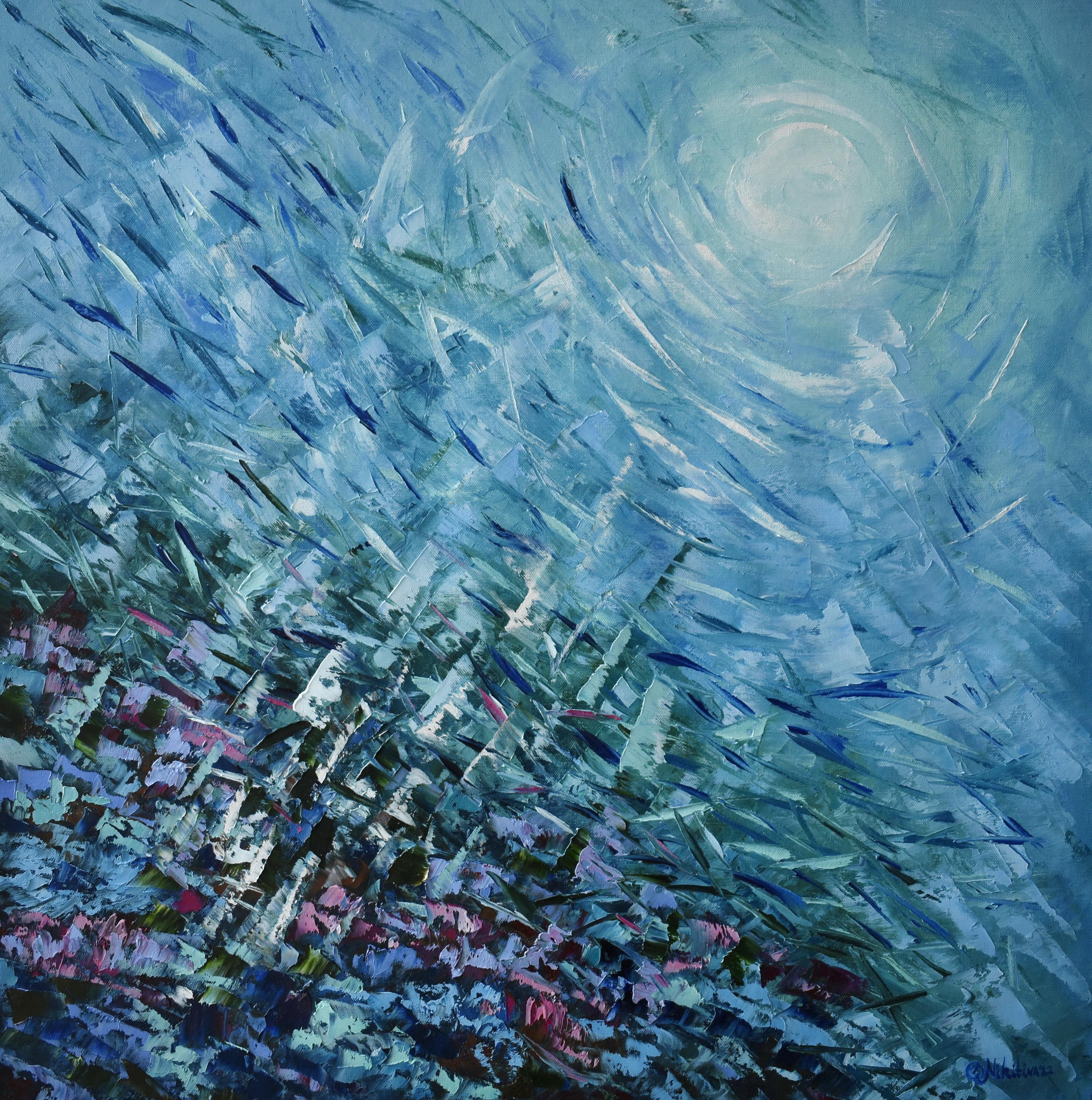 Pesce astratto Oceanic Arts Pittura della barriera corallina
