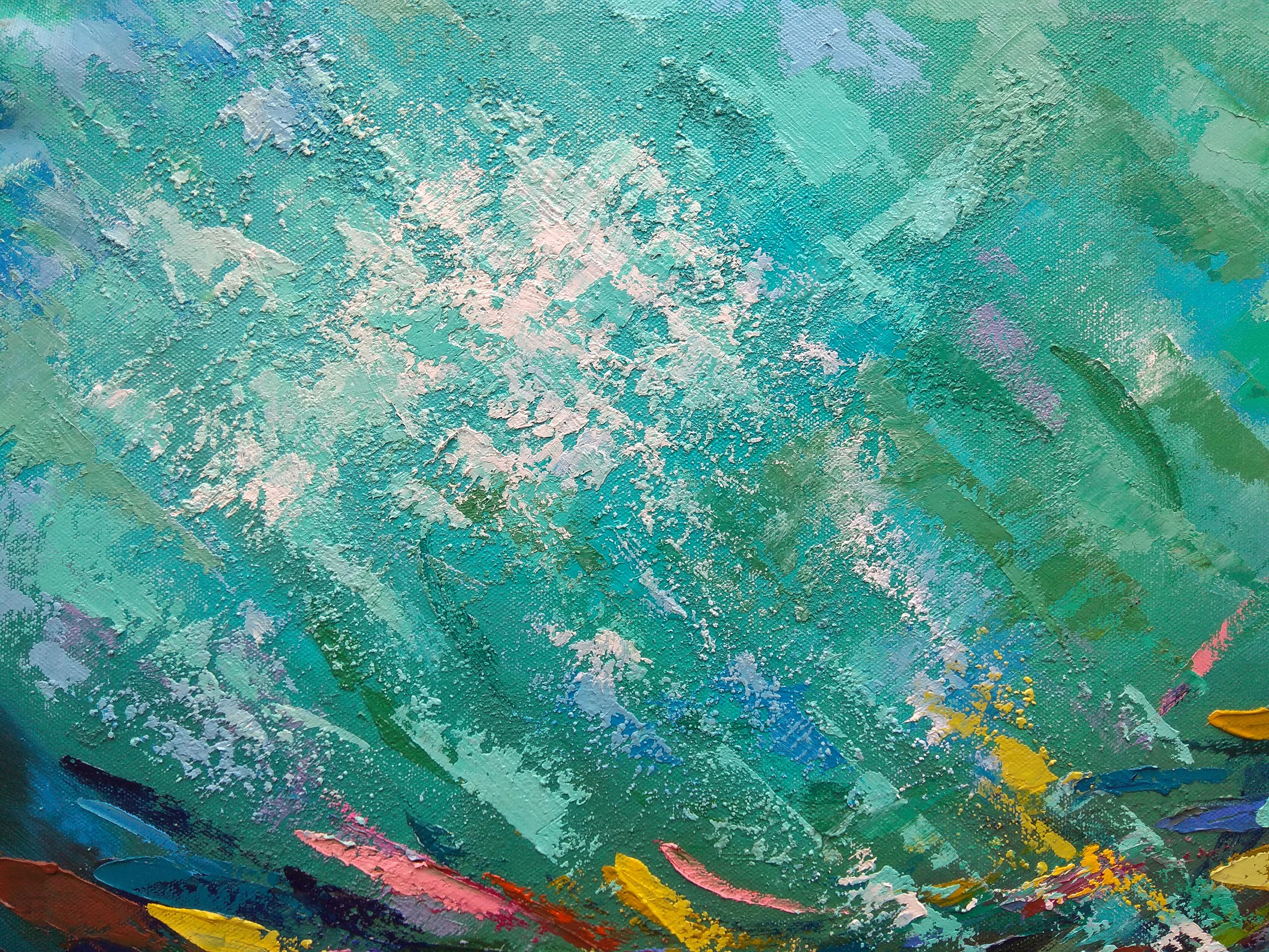 Abstract Fish Painting Seascape Ocean Art 3