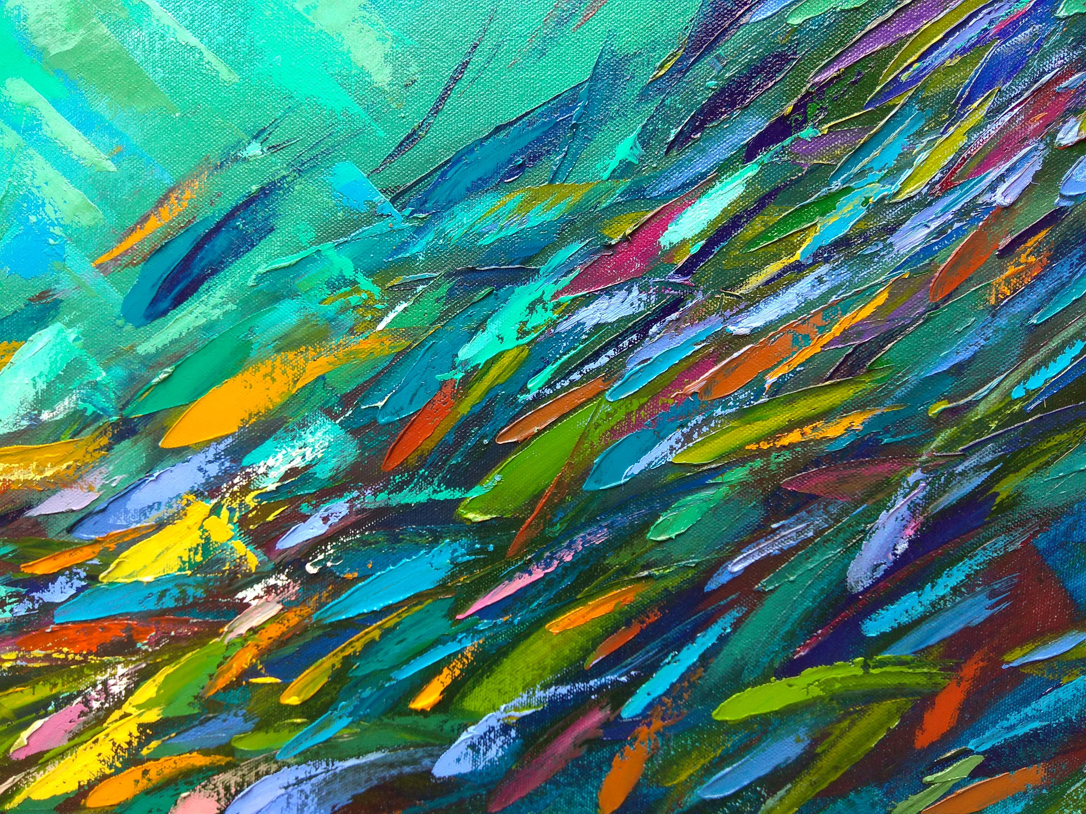Abstract Fish Painting Seascape Ocean Art 6