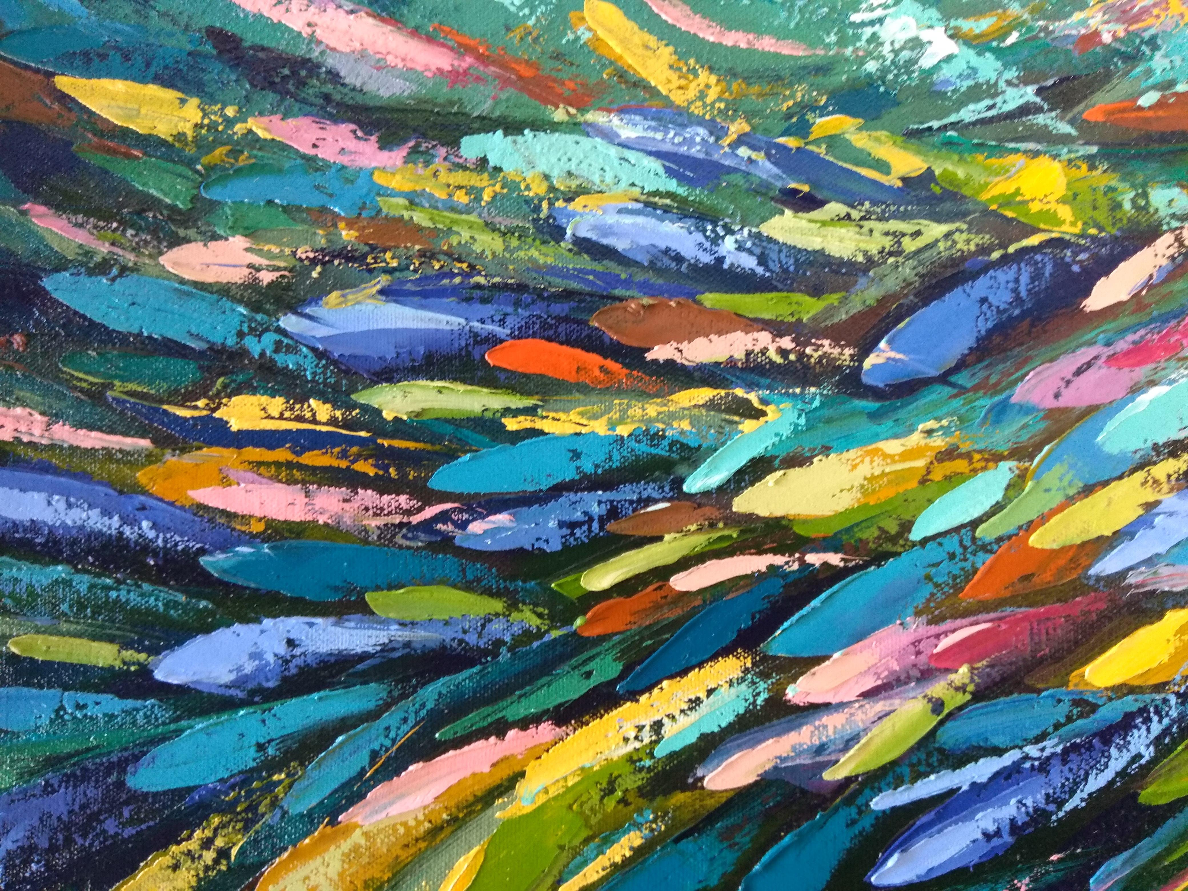 Abstract Fish Painting Seascape Ocean Art 9