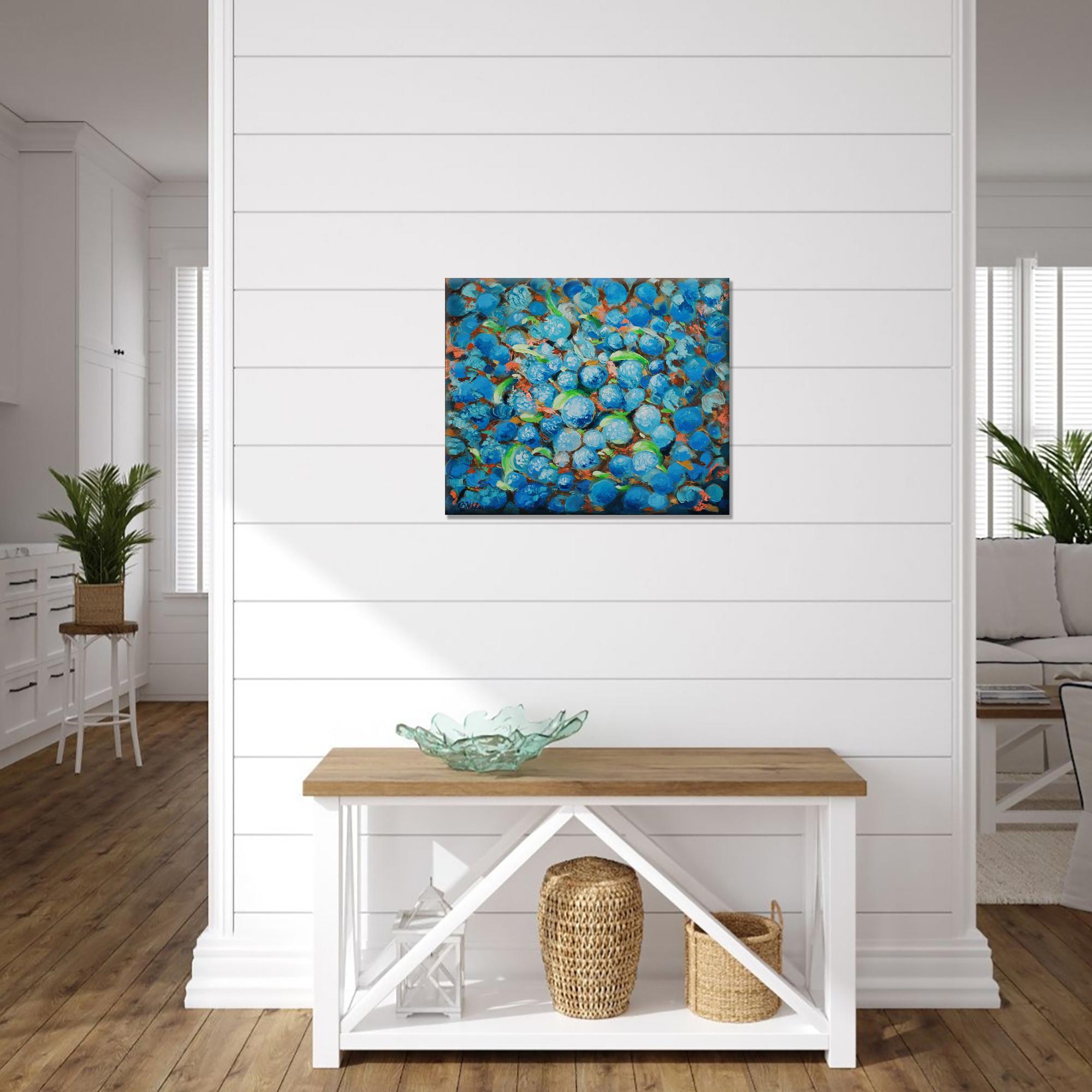 Abstract Fish Painting Underwater Original Art Fish Artwork Sea Life Painting For Sale 1