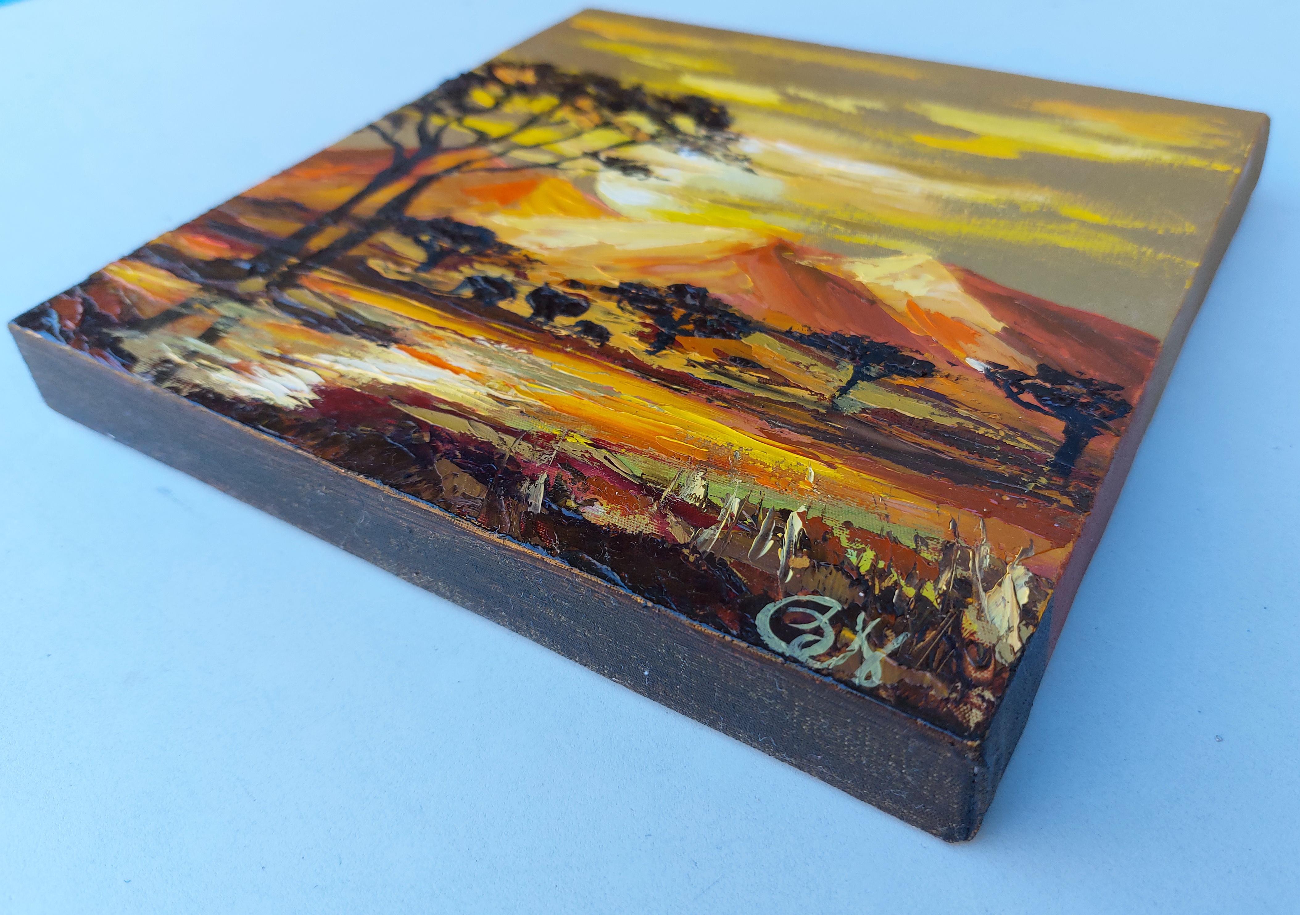 African Landscape Painting Savannah Original Art 1