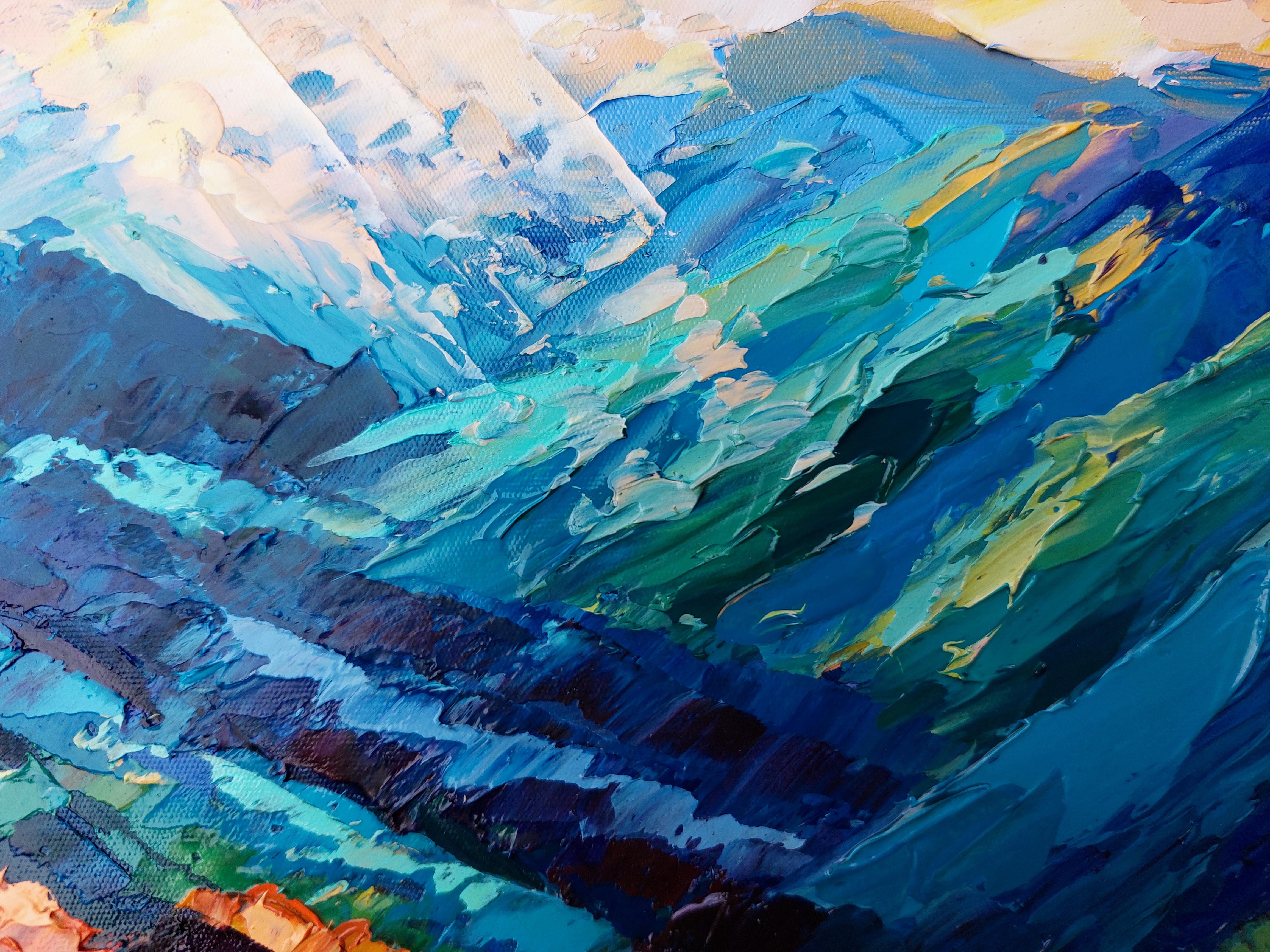 Blue Ridge Mountains Ölgemälde Landschaft im Angebot 1