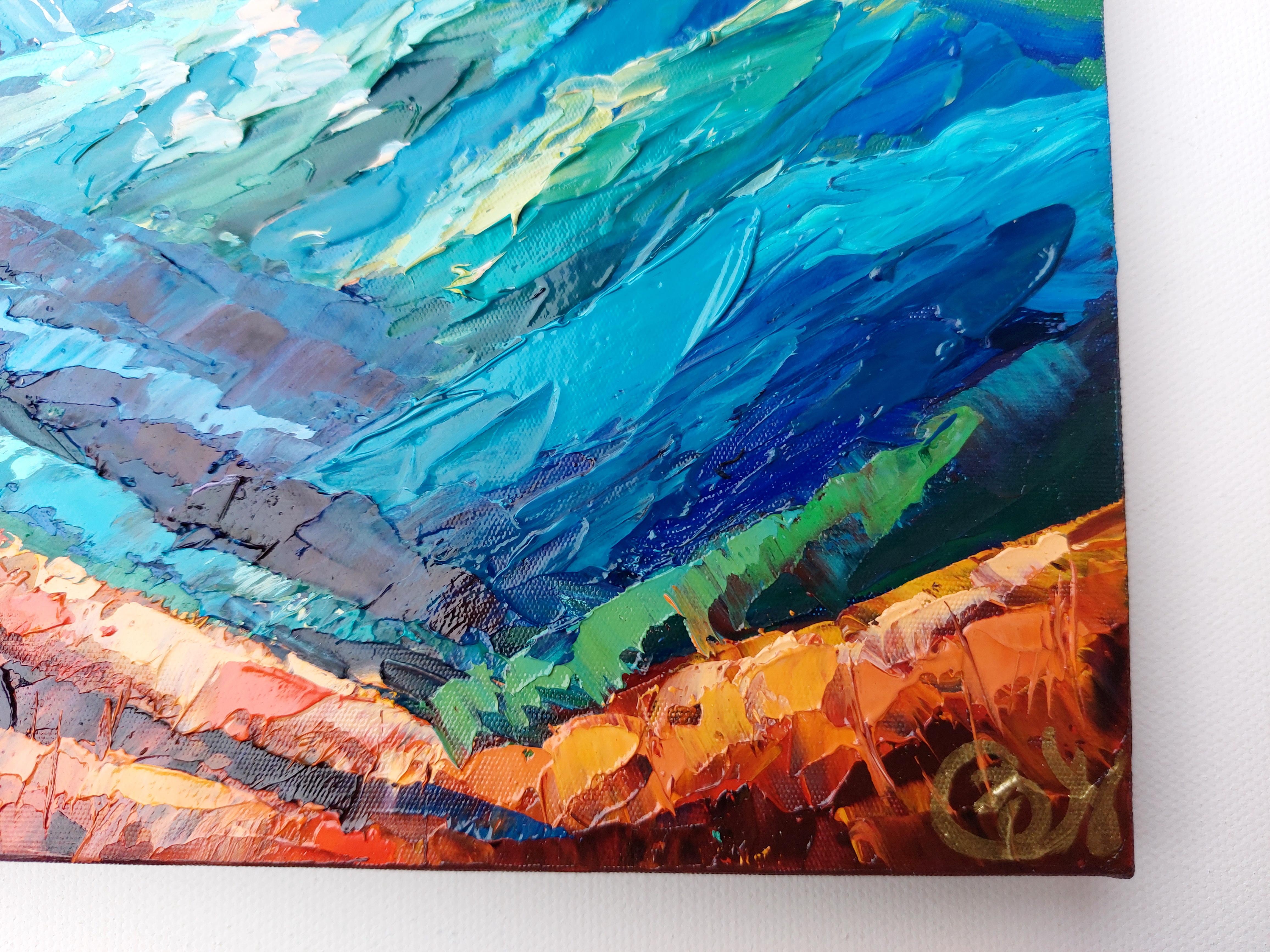 Blue Ridge Mountains Ölgemälde Landschaft im Angebot 2
