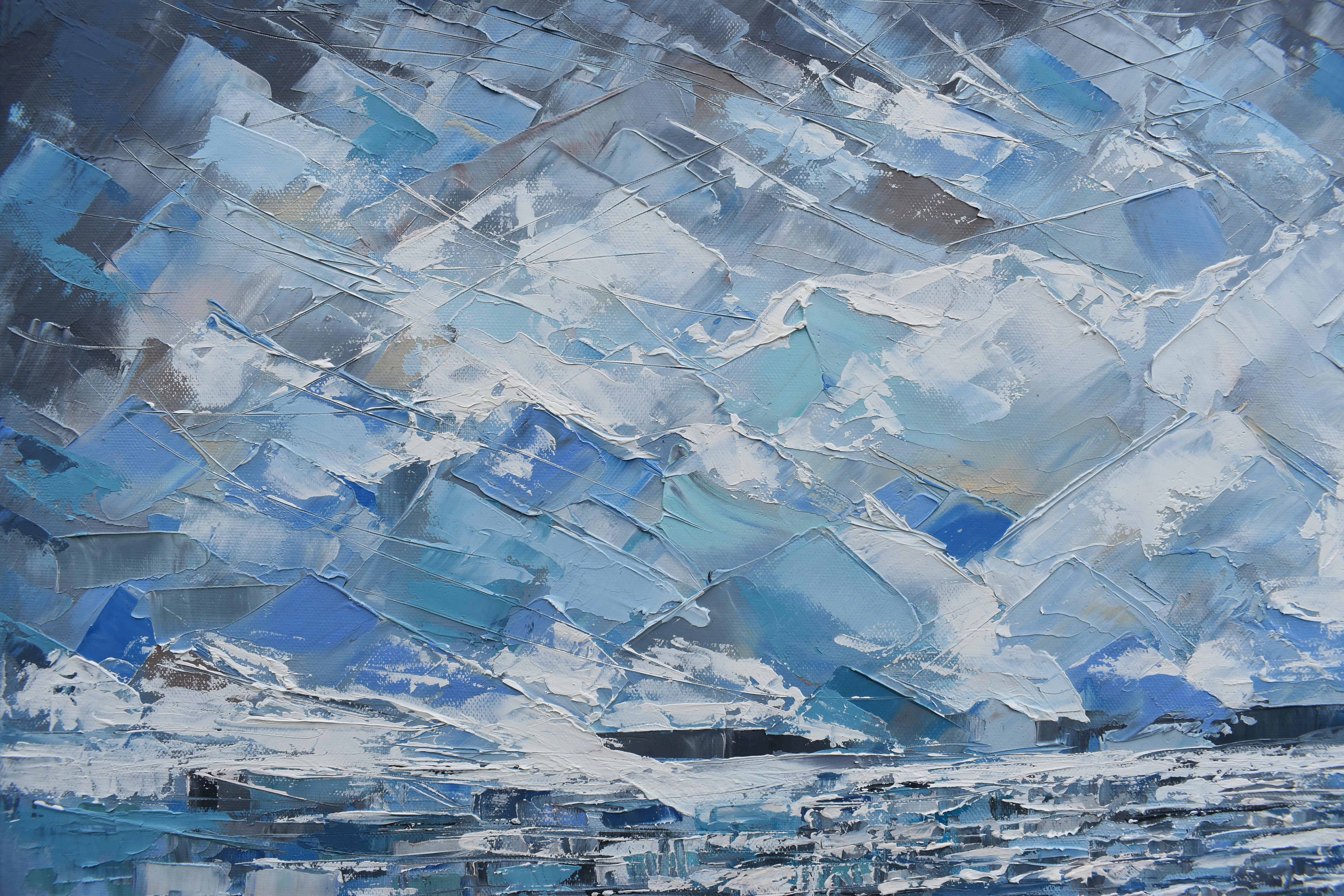 Il respiro dell'Antartide - Painting Impressionismo di Olga Nikitina