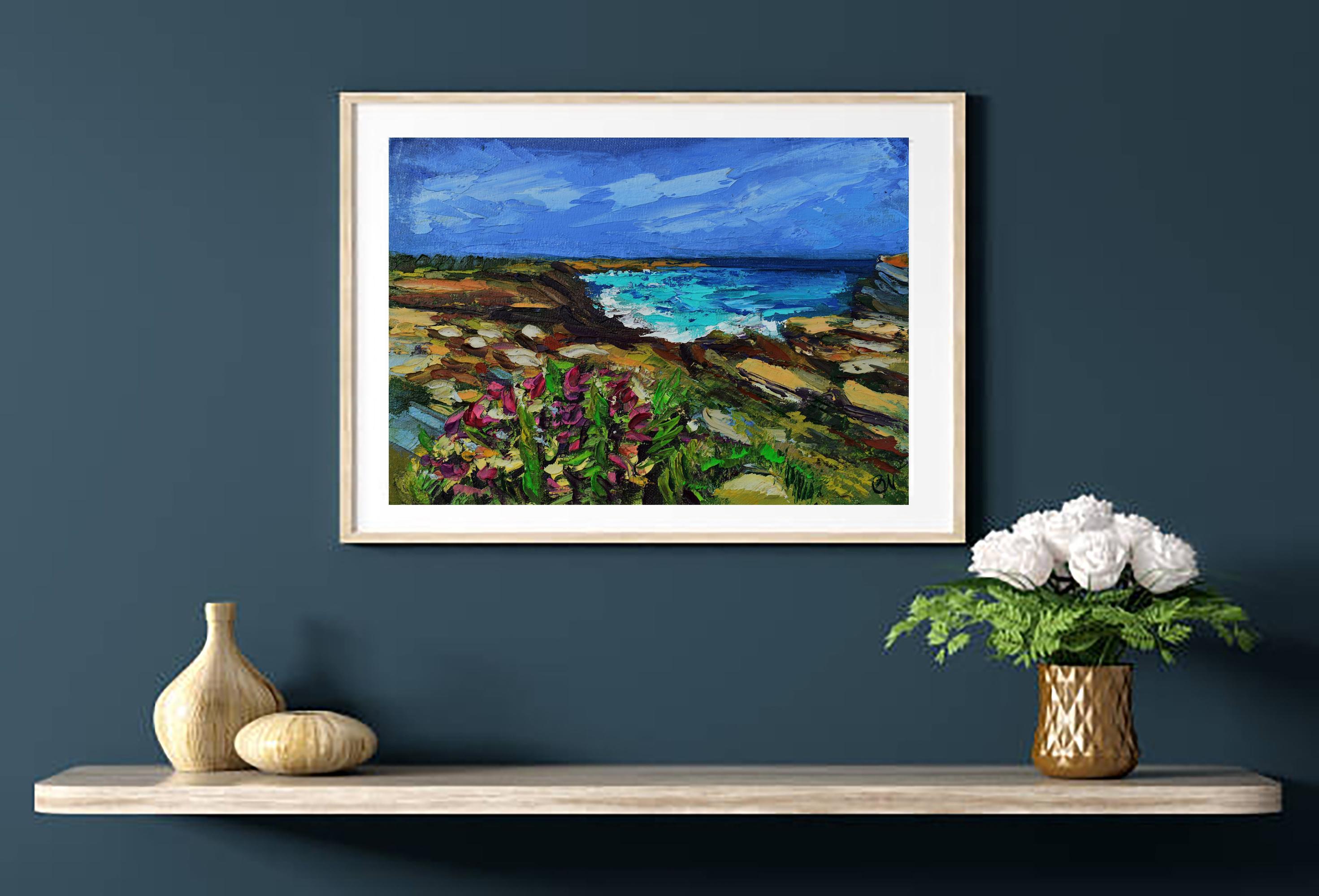 Paesaggio marino di Townes - Interior Painting Nero di Olga Nikitina