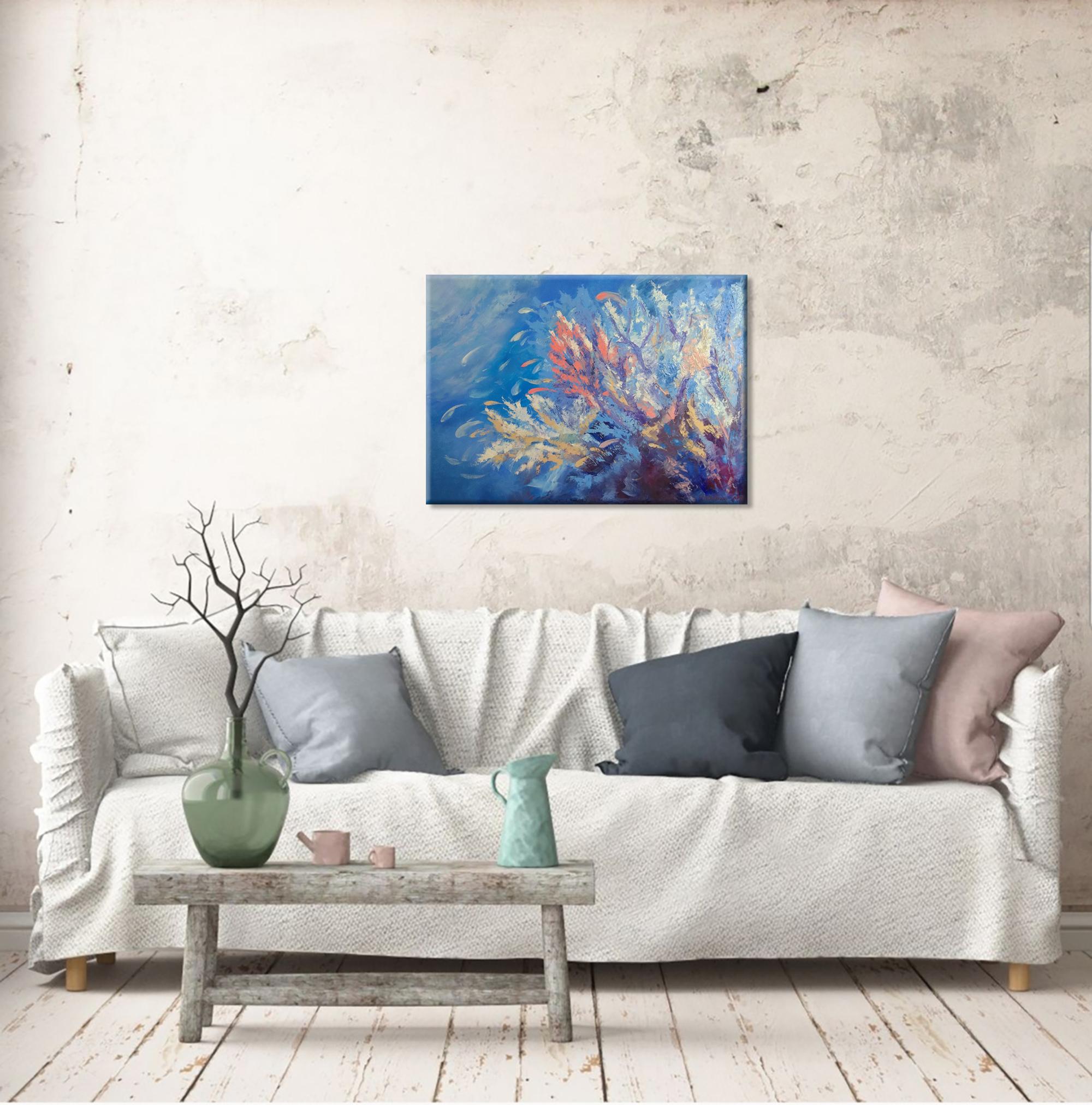  Coral Art Underwater Painting Original Art Underwater Wall Decor 4