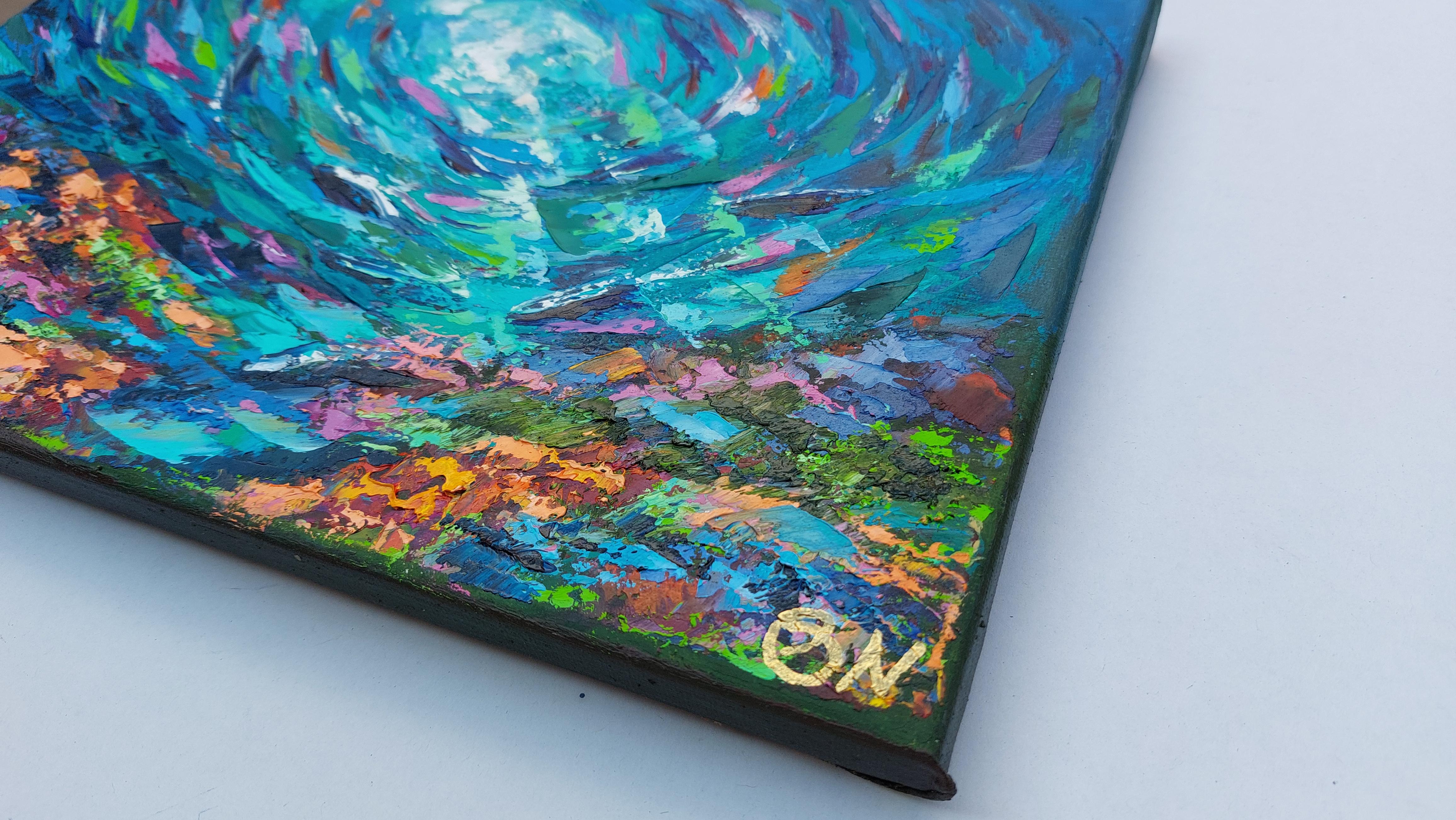 Coral Reef Fish Painting Impasto For Sale 1