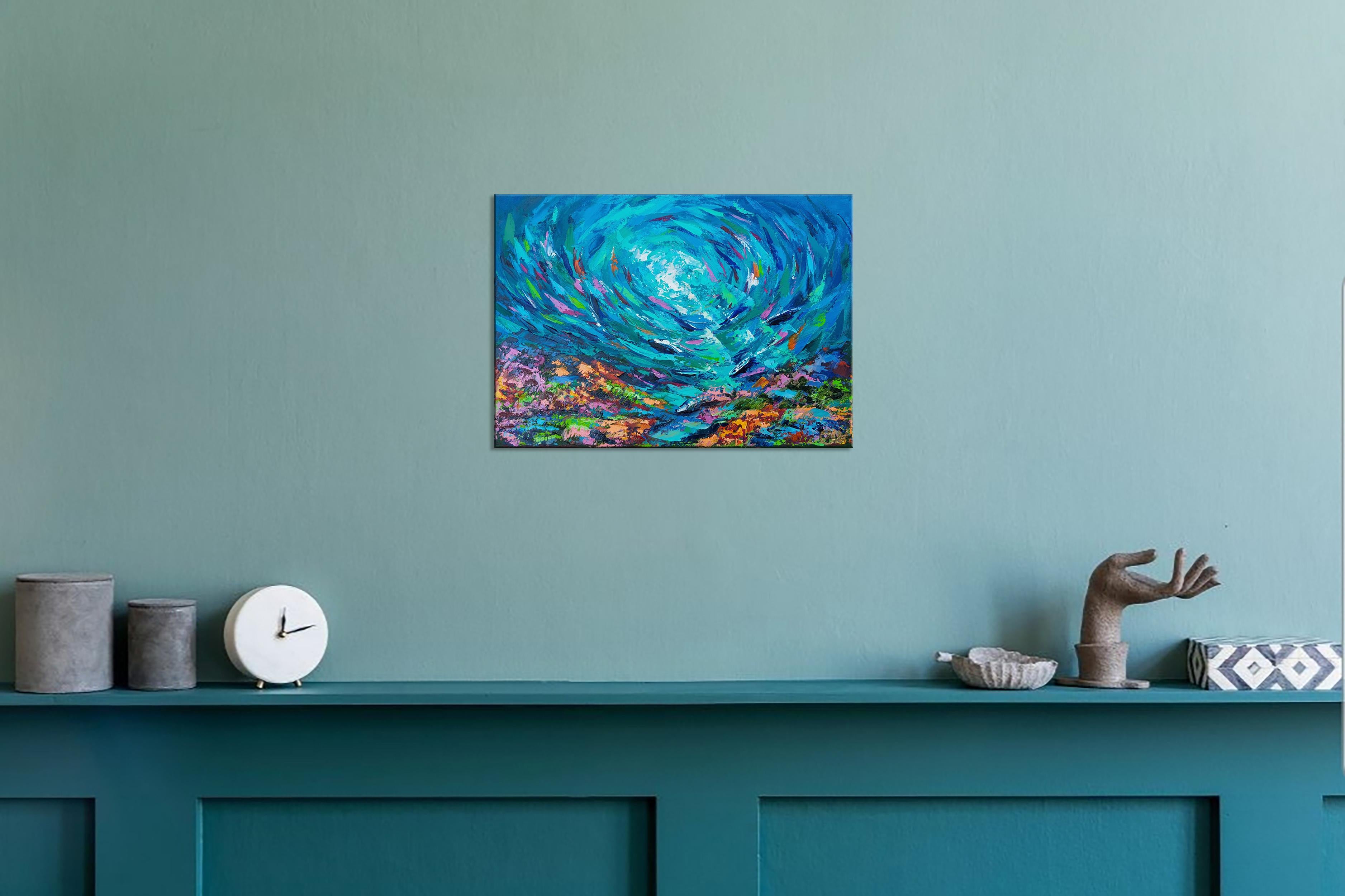 Coral Reef Fish Painting Impasto For Sale 2