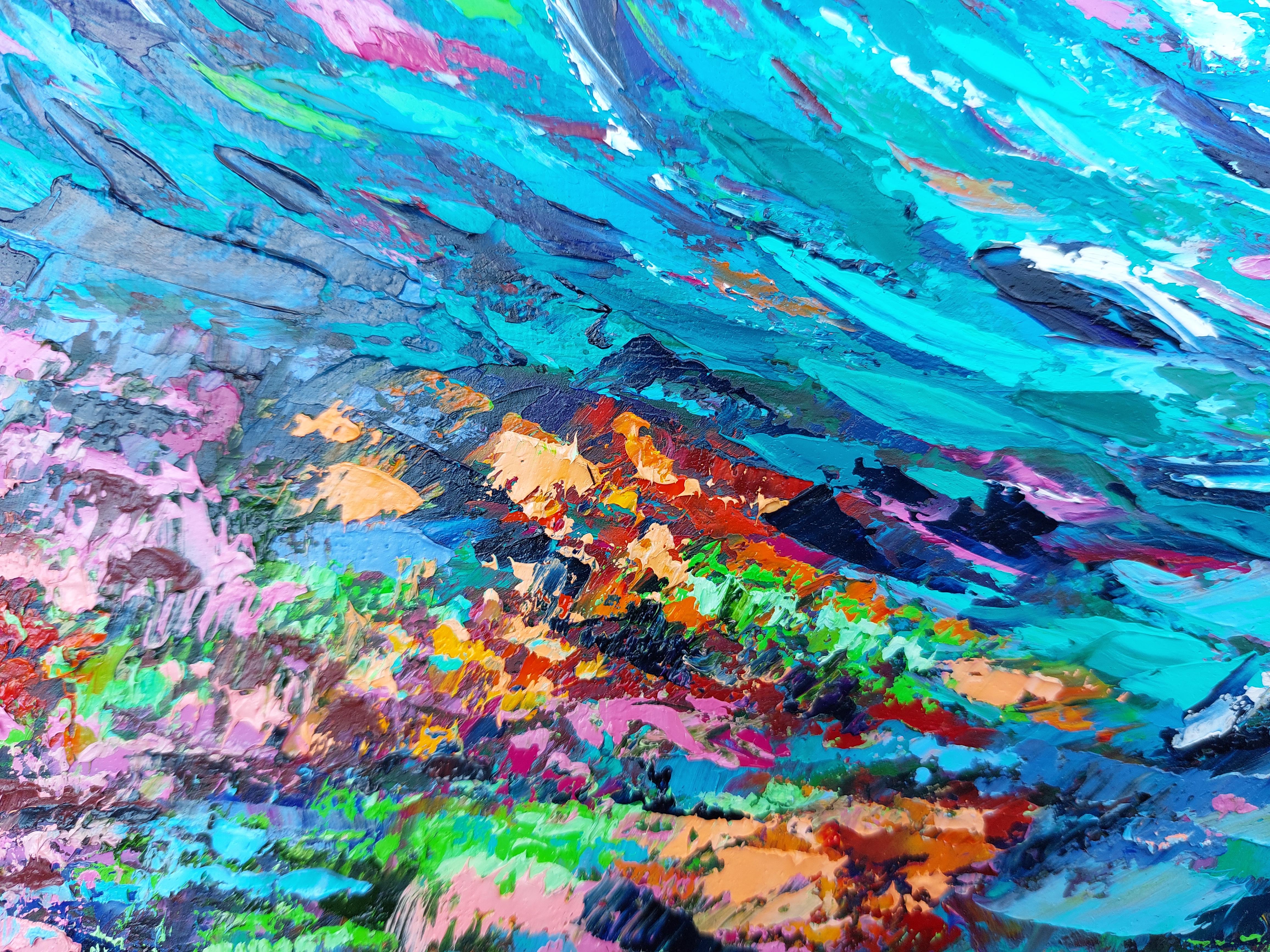 Coral Reef Fish Painting Impasto For Sale 3