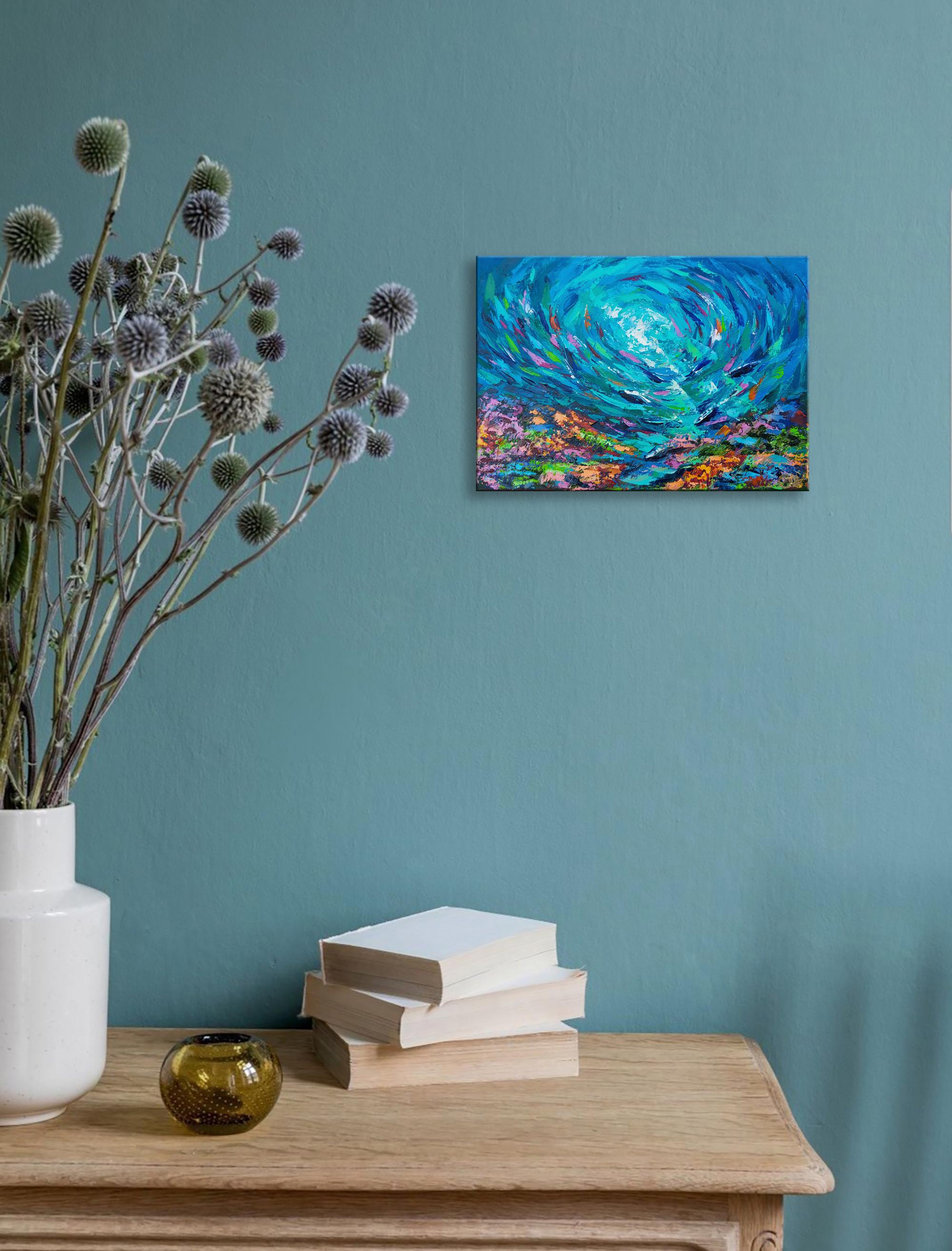 Coral Reef Fish Painting Impasto For Sale 5