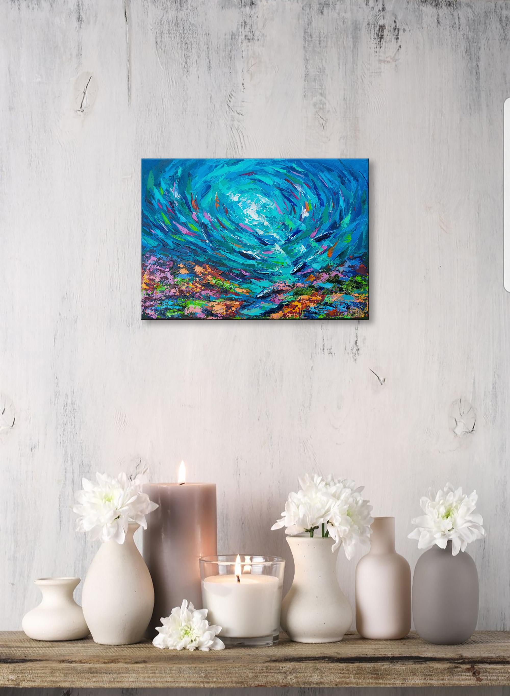Coral Reef Fish Painting Impasto For Sale 6