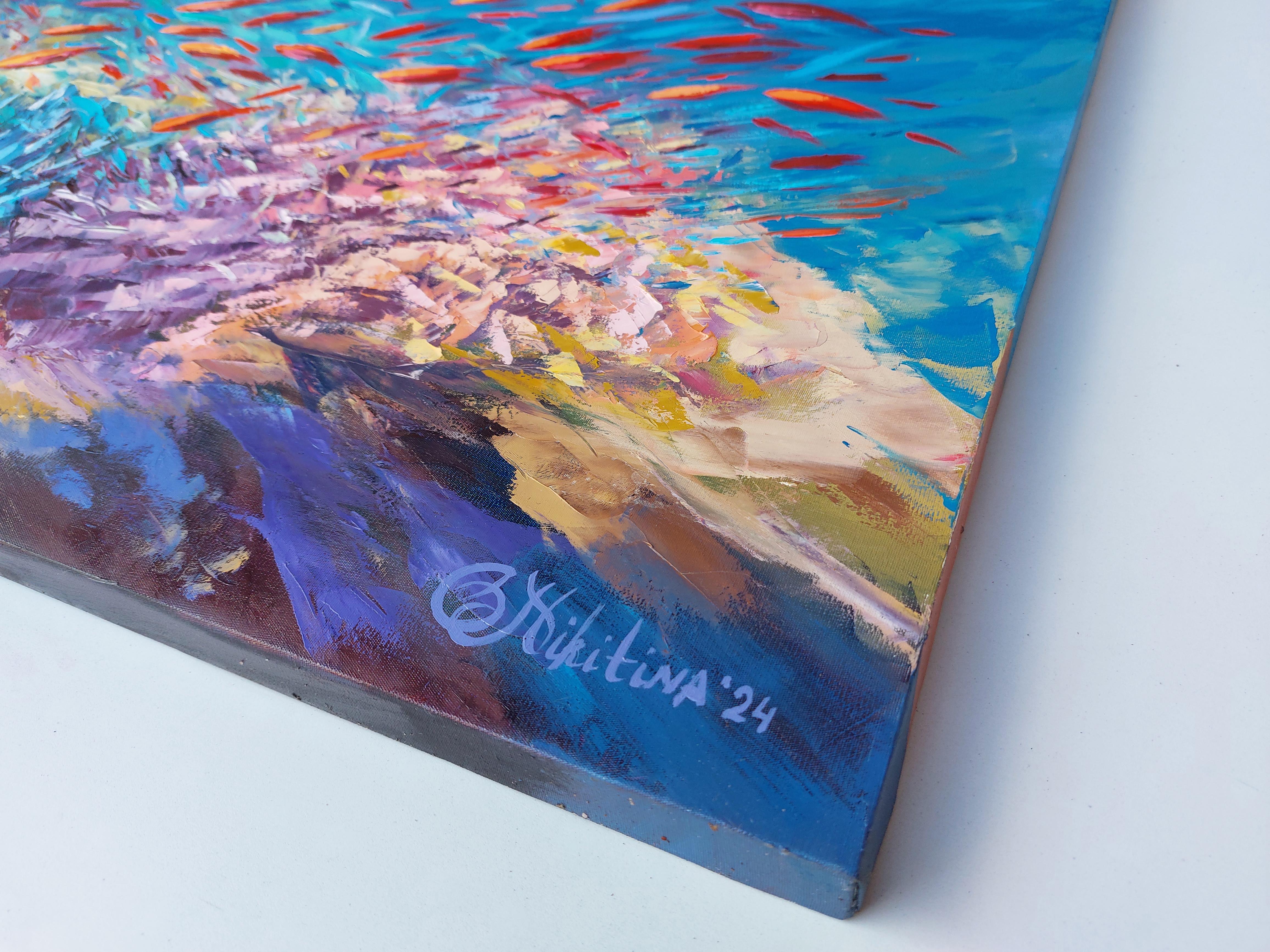Coral Reef Painting Ocean Art Underwater Seascape Original Painting For Sale 5