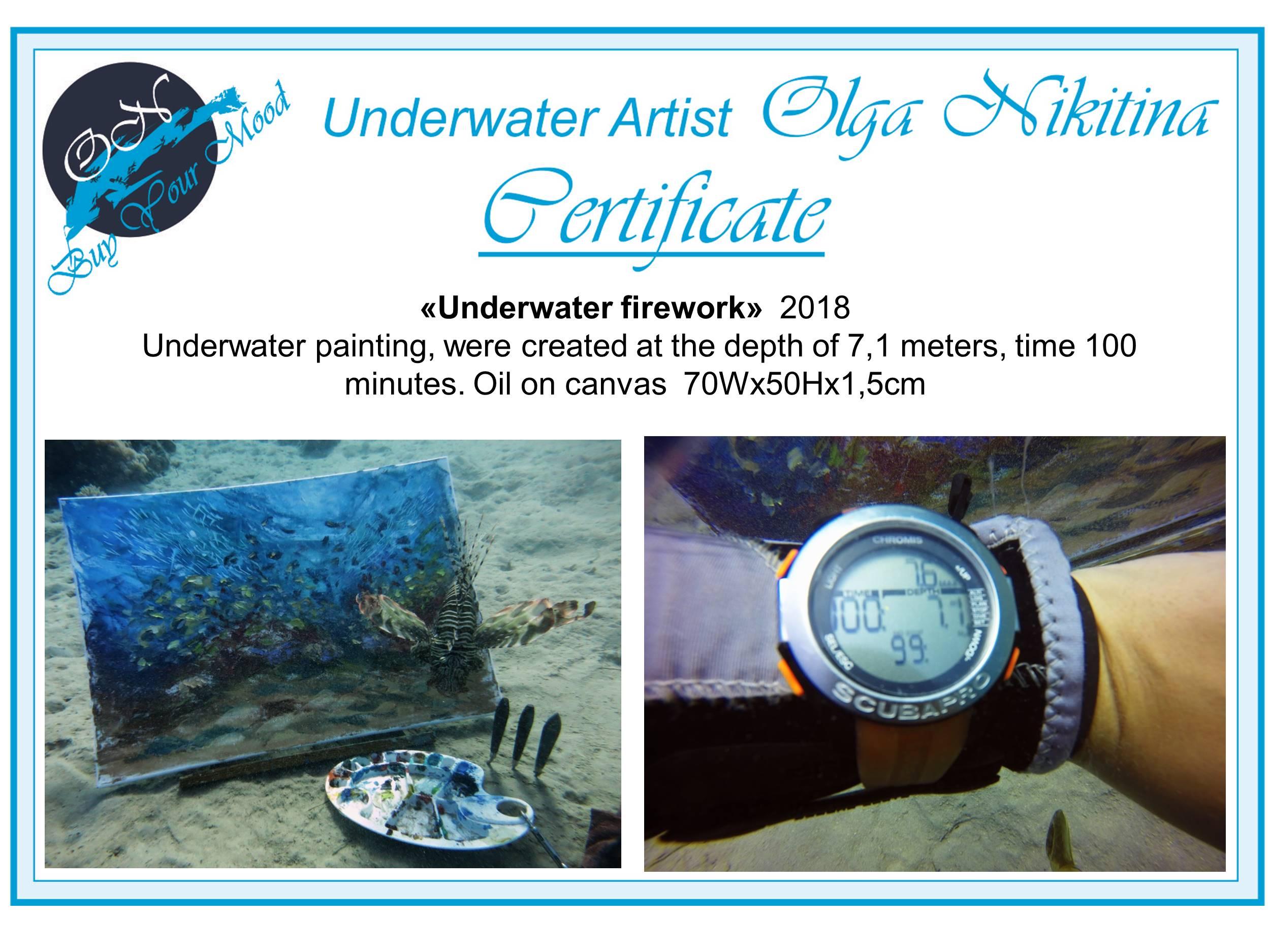 Coral Reef Underwater Painting Original Art Sea Life Artwork Ocean Art Impasto  For Sale 5