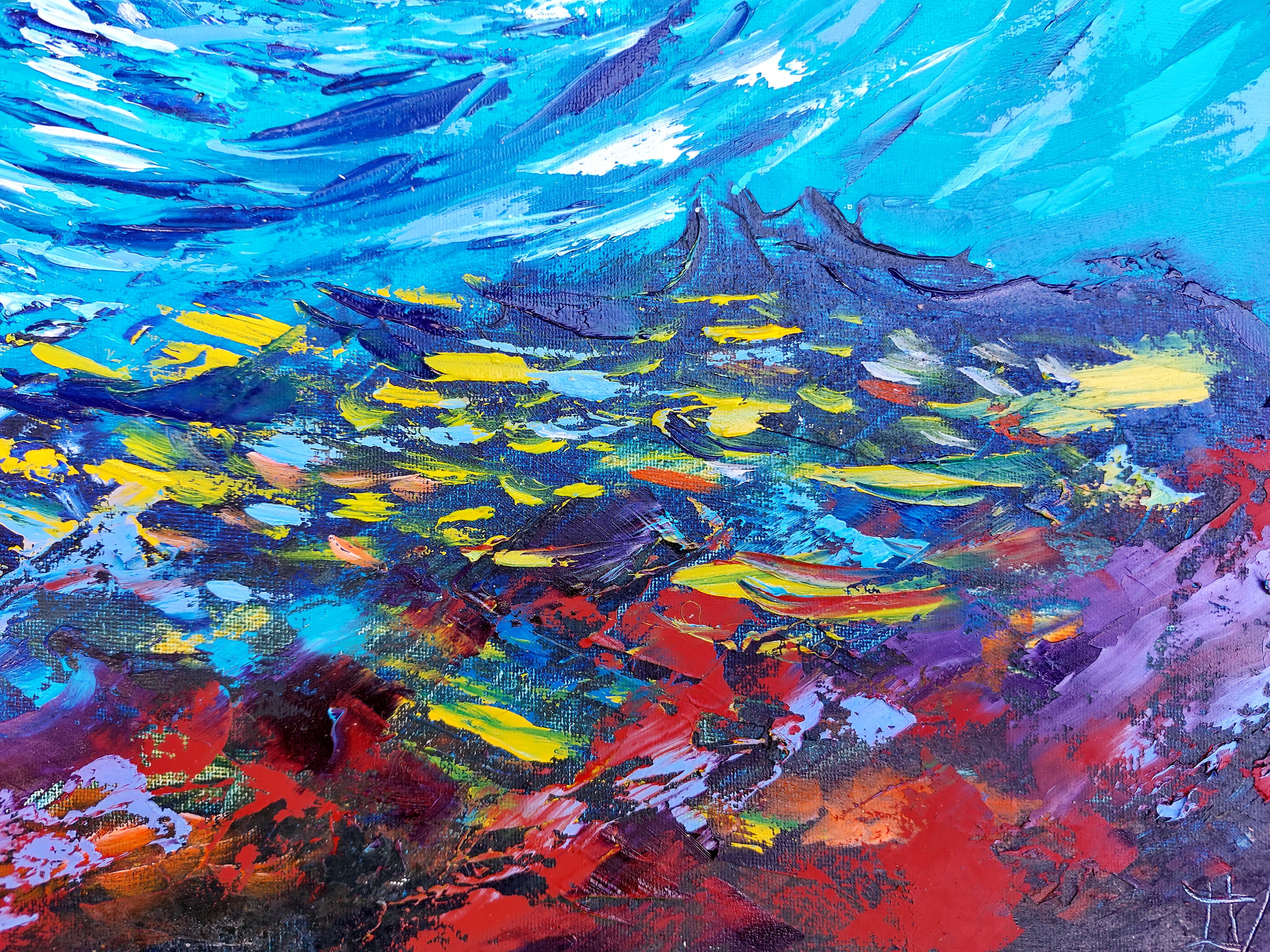 Pittura subacquea della barriera corallina Arte originale Vita marina Animale Oceanic Arts Arte Impasto Pittura Tavolozza Coltello Arte di OlgaNikitinArt

Titolo: Barriera corallina
Dimensioni: 14 x 18