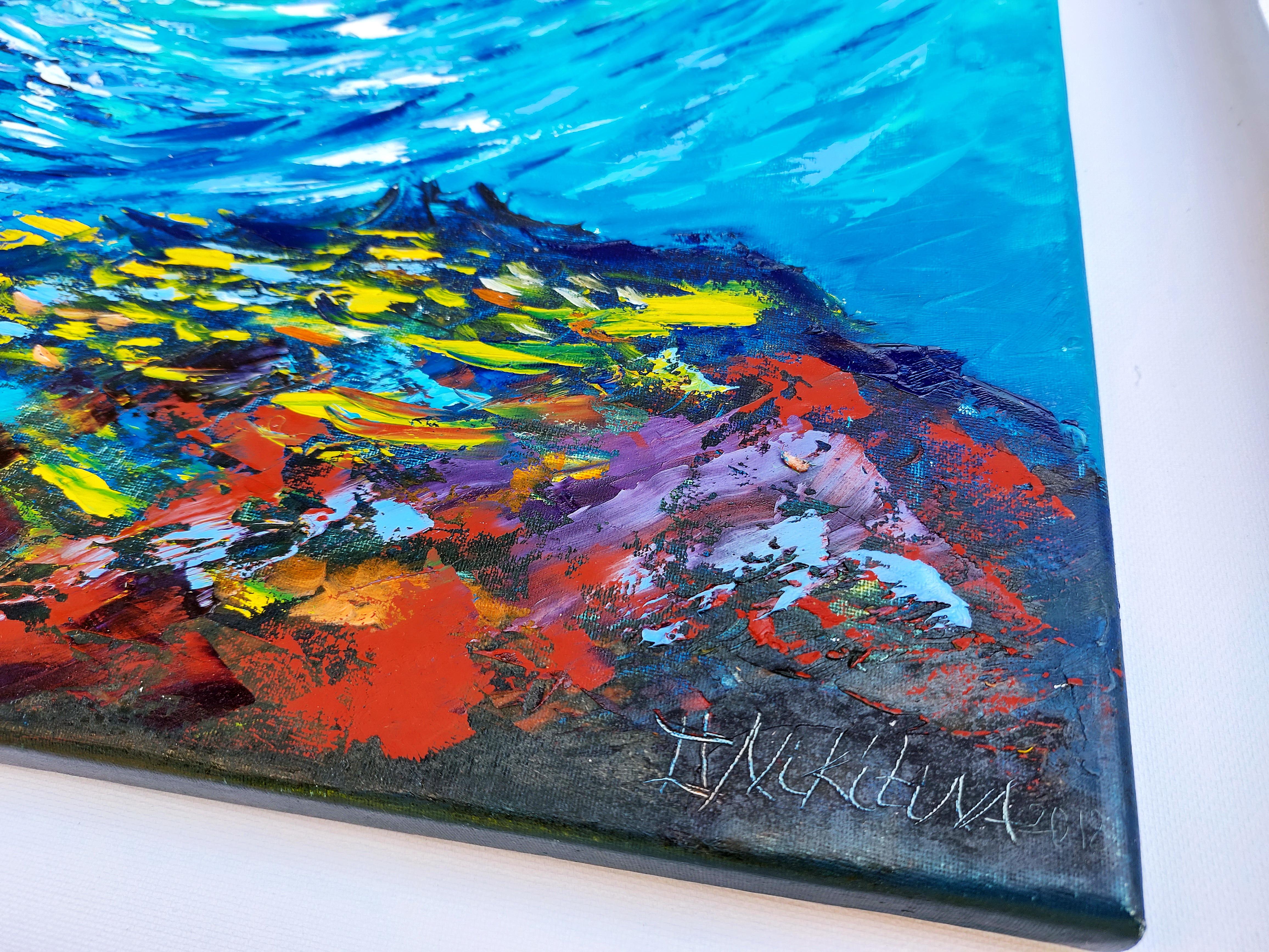 Pesce Pittura Barriera Corallina Mar Rosso Arte Originale Vita di Mare Arte 2