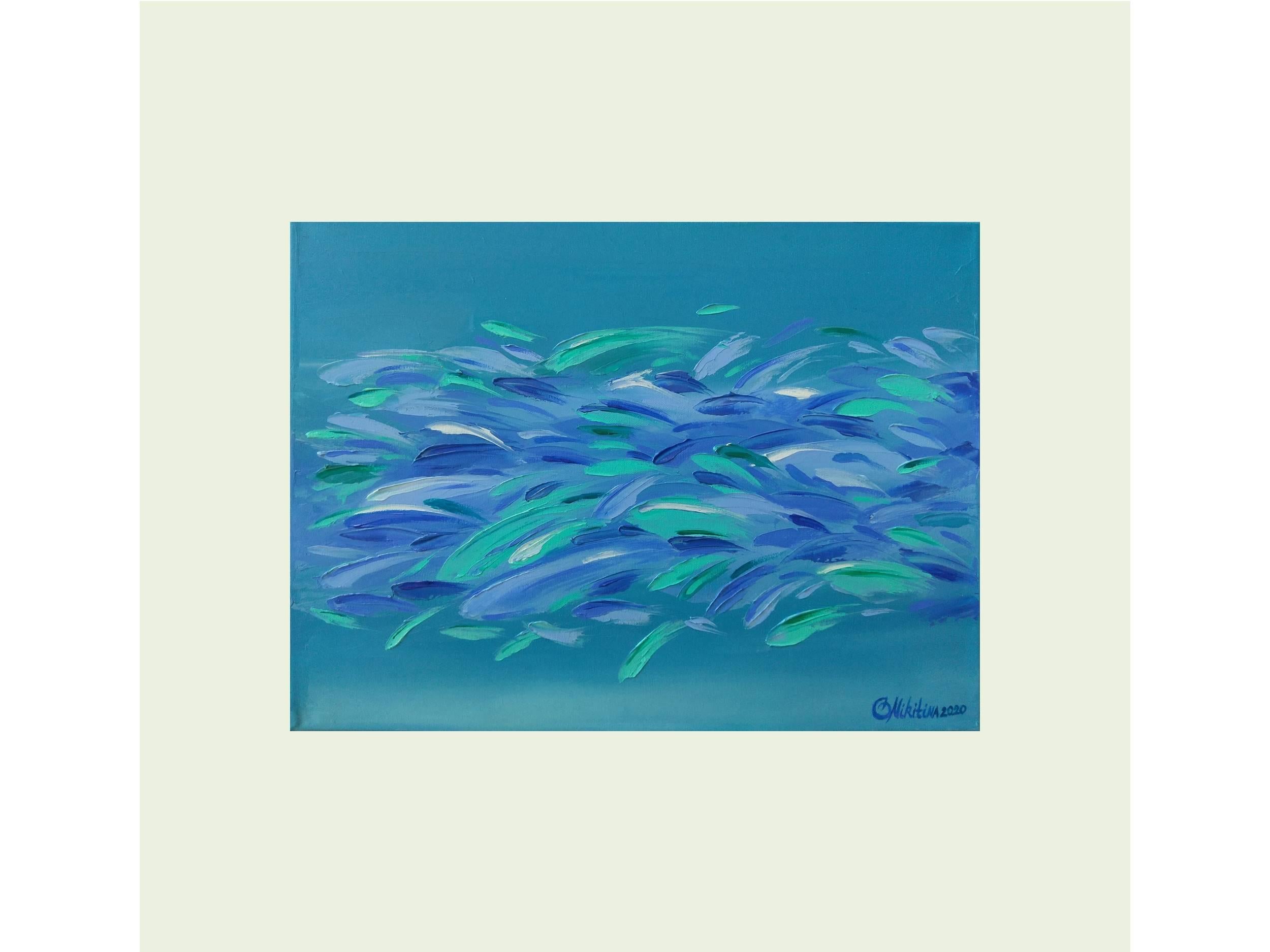 fish in ocean painting