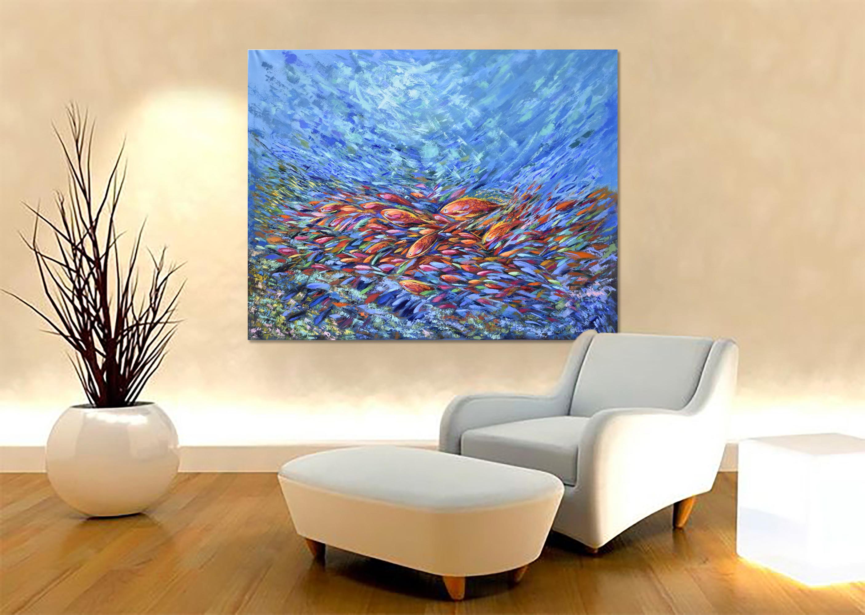 Peinture de poissons du récif corallien sous-marin 1