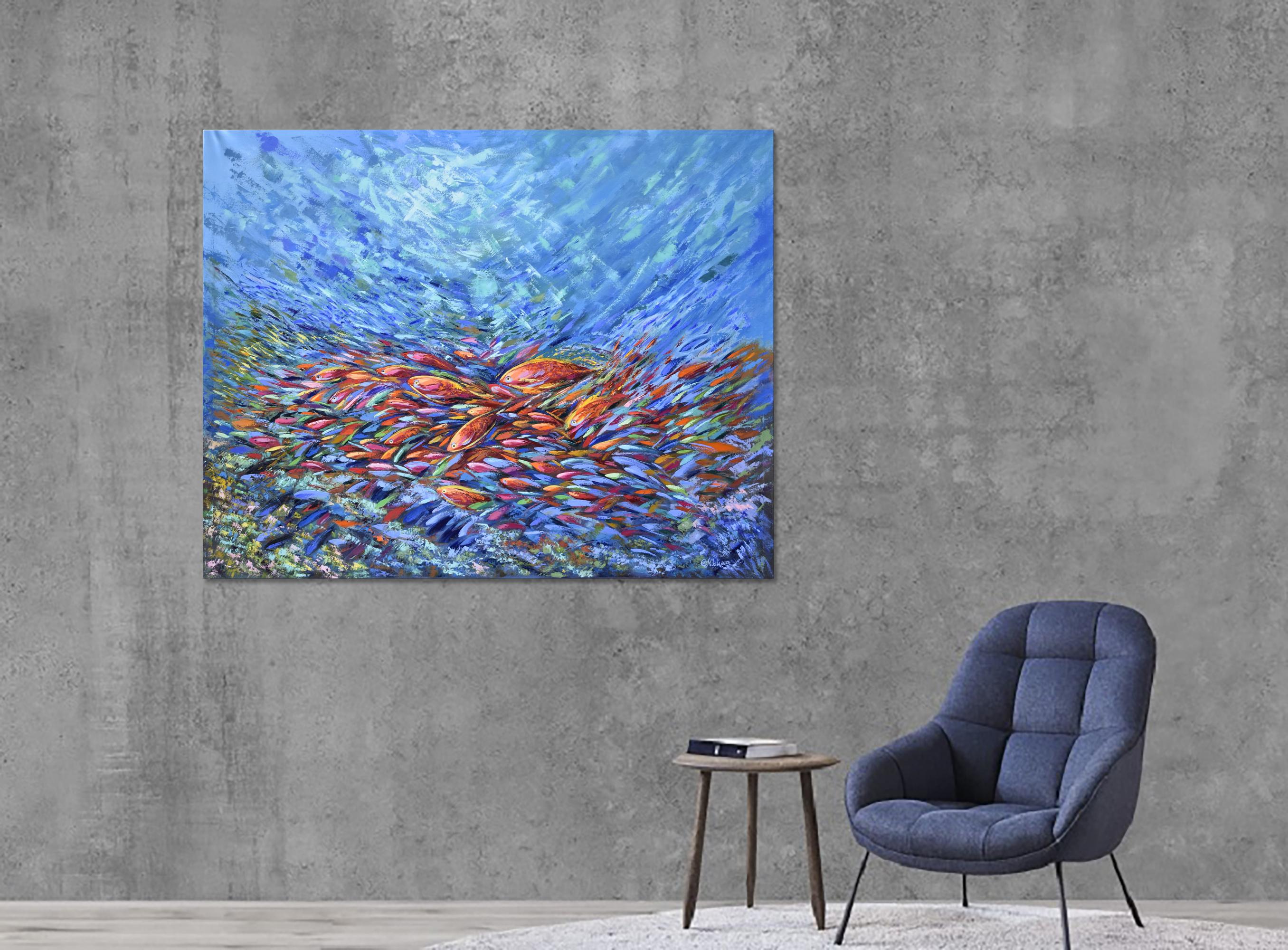 Peinture de poissons du récif corallien sous-marin 2
