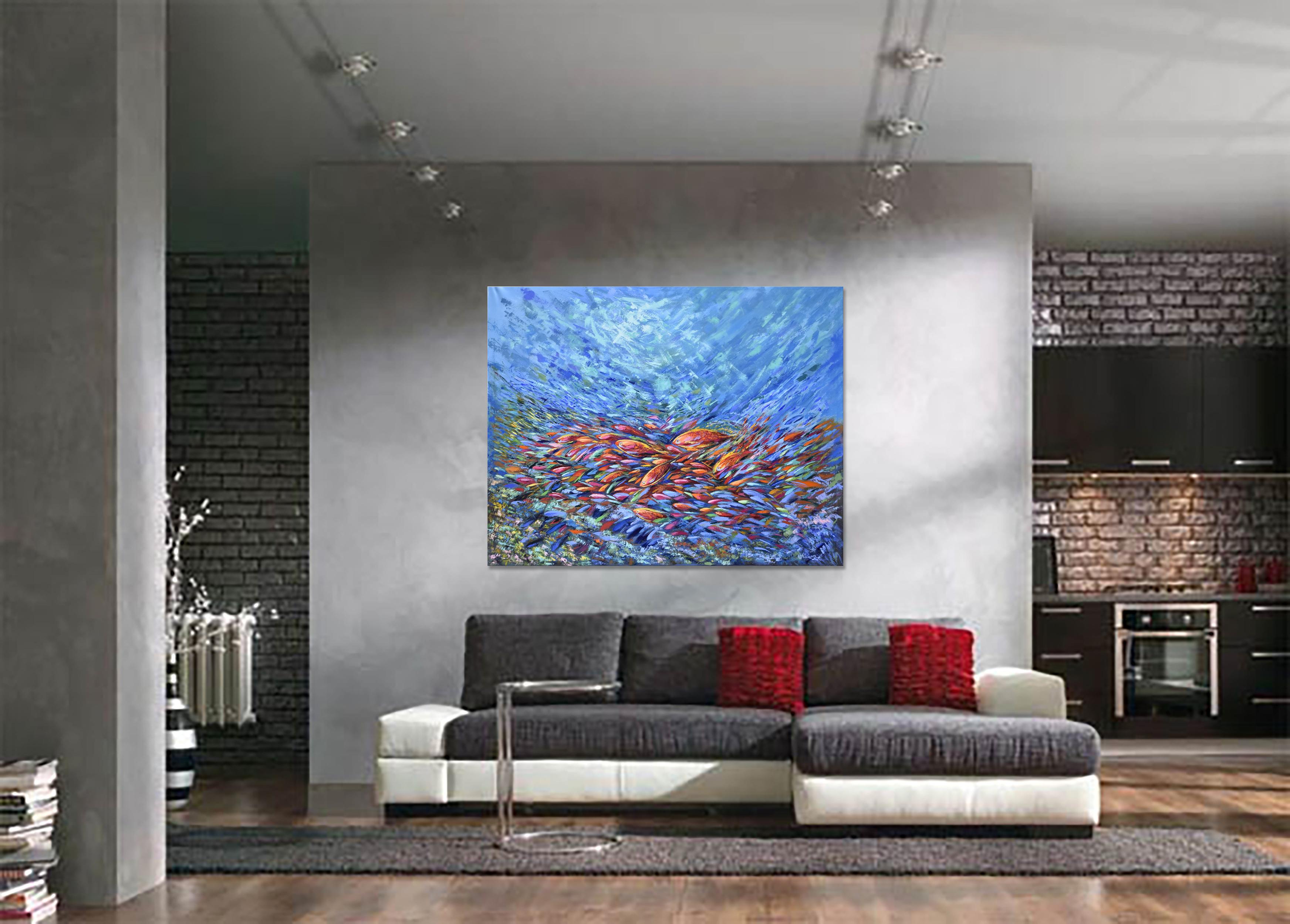 Peinture de poissons du récif corallien sous-marin 3