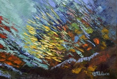 Hawaii Coral Reef Ocean Painting Oil on Canvas Palette Knife Impasto