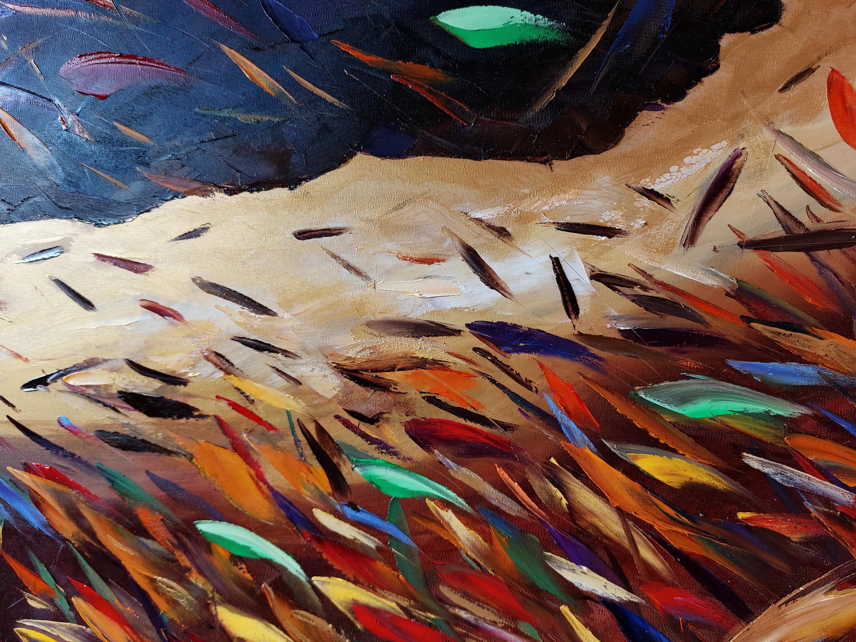 Pittura della grotta del pesce delle Hawaii in vendita 6