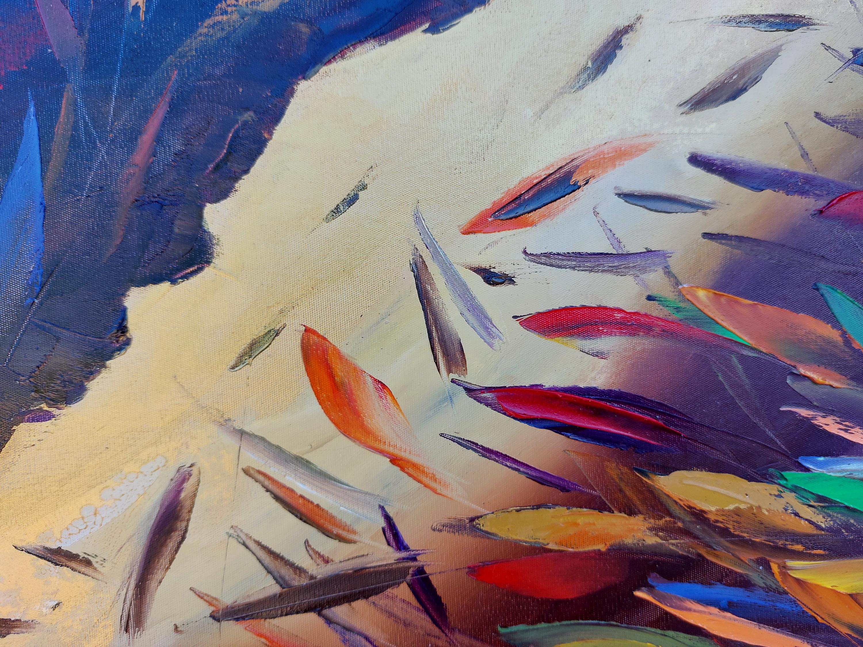 Pittura della grotta del pesce delle Hawaii in vendita 7