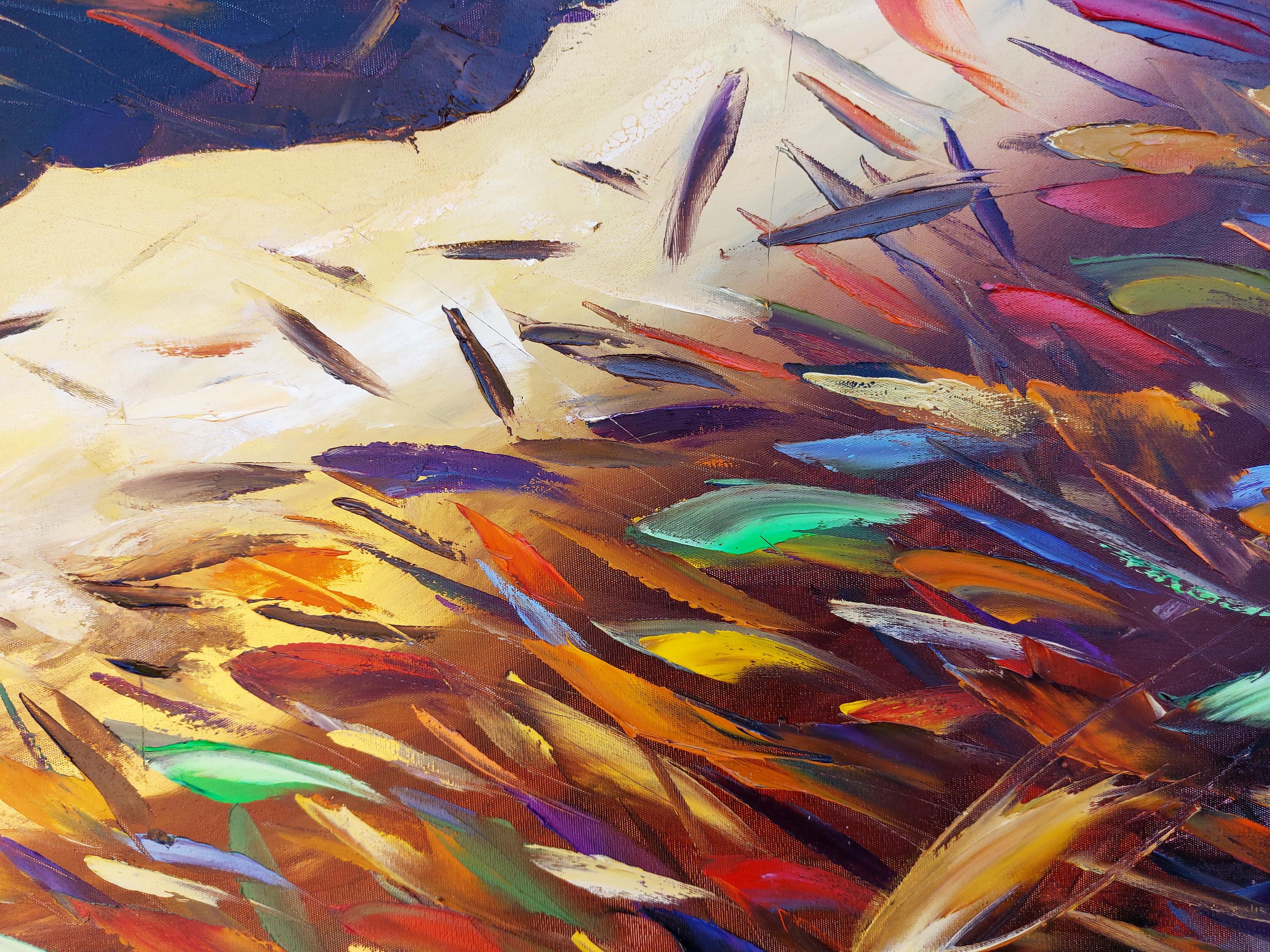 Pittura della grotta del pesce delle Hawaii in vendita 8