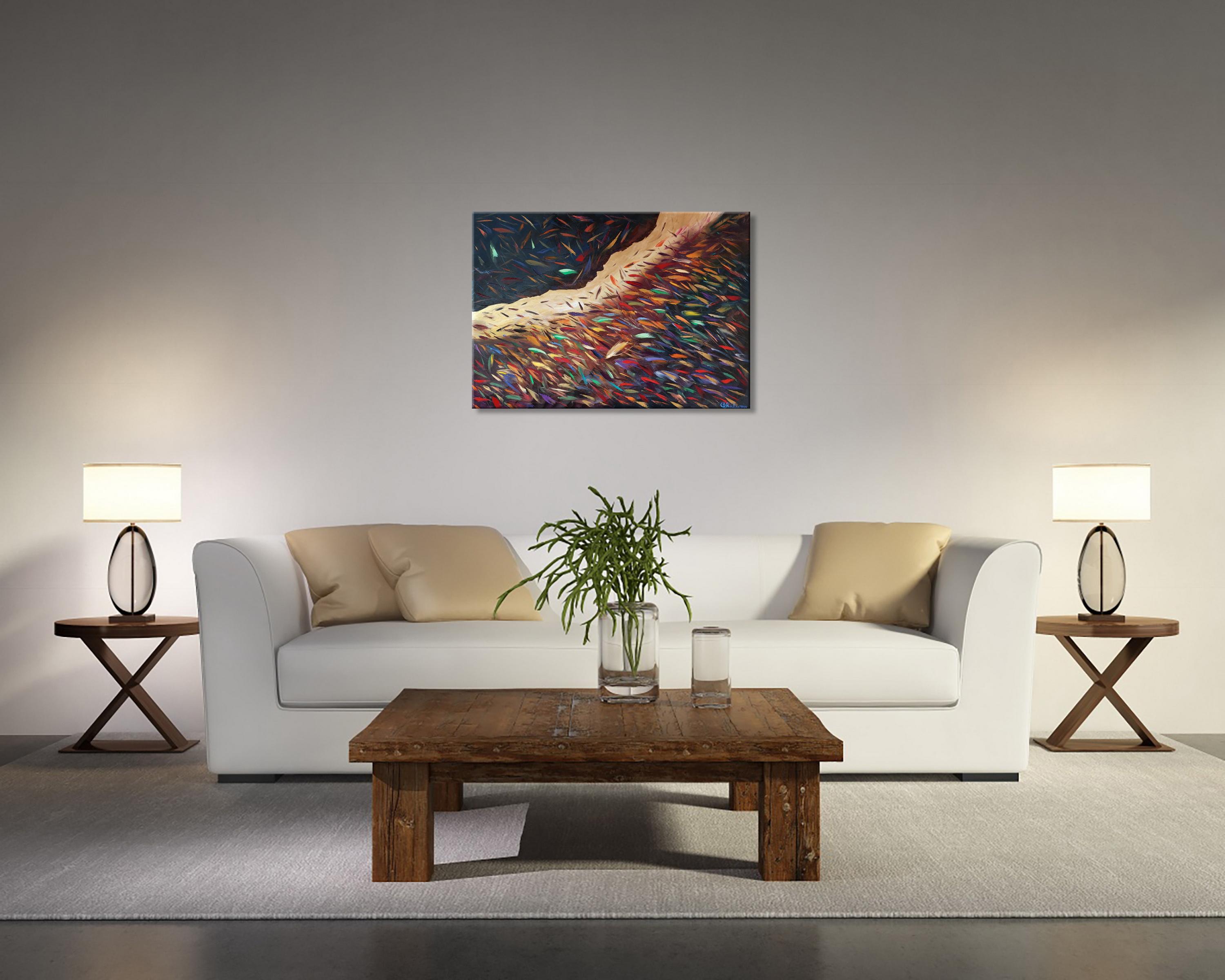 Pittura della grotta del pesce delle Hawaii in vendita 2