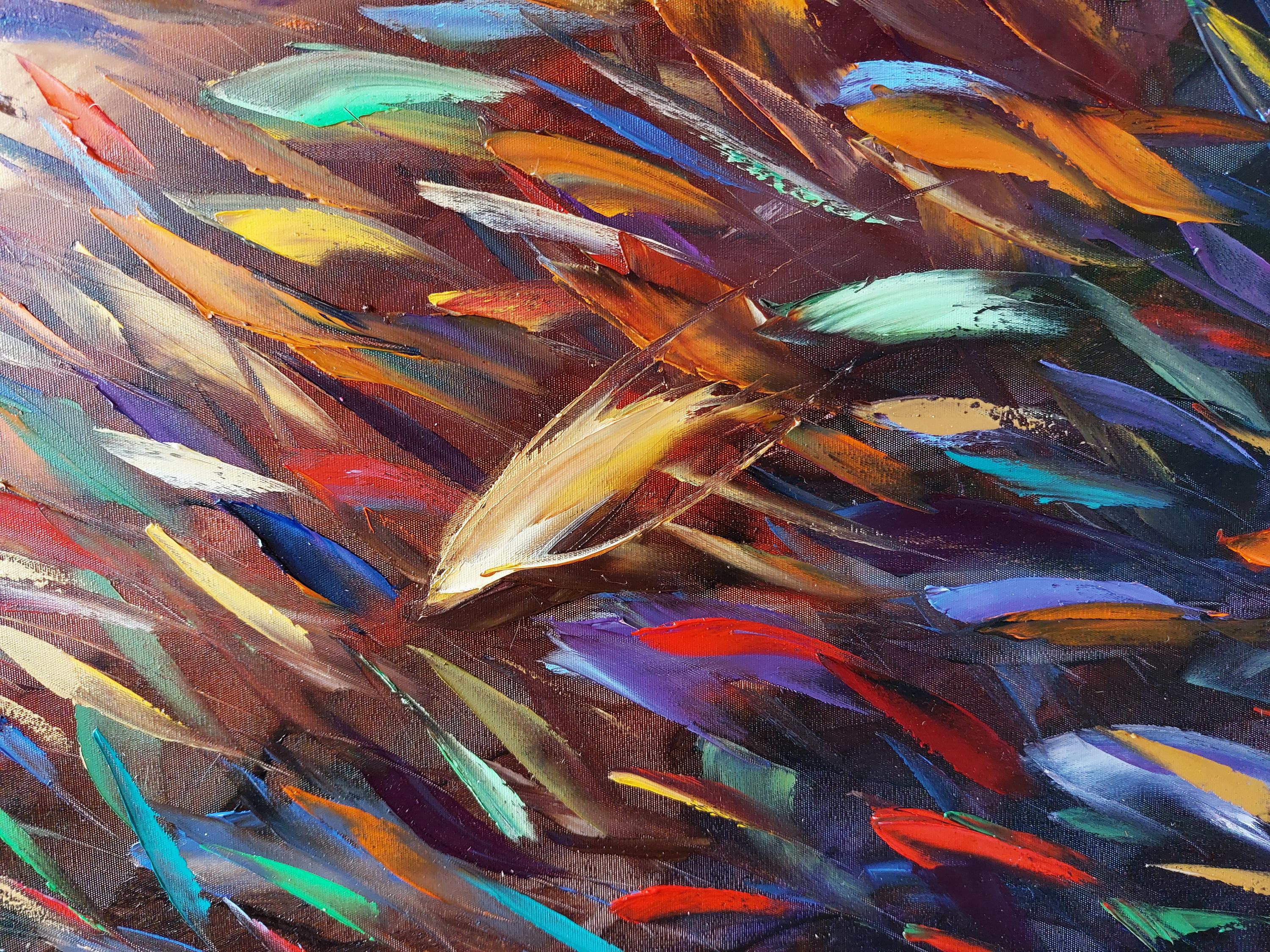 Pittura della grotta del pesce delle Hawaii in vendita 3