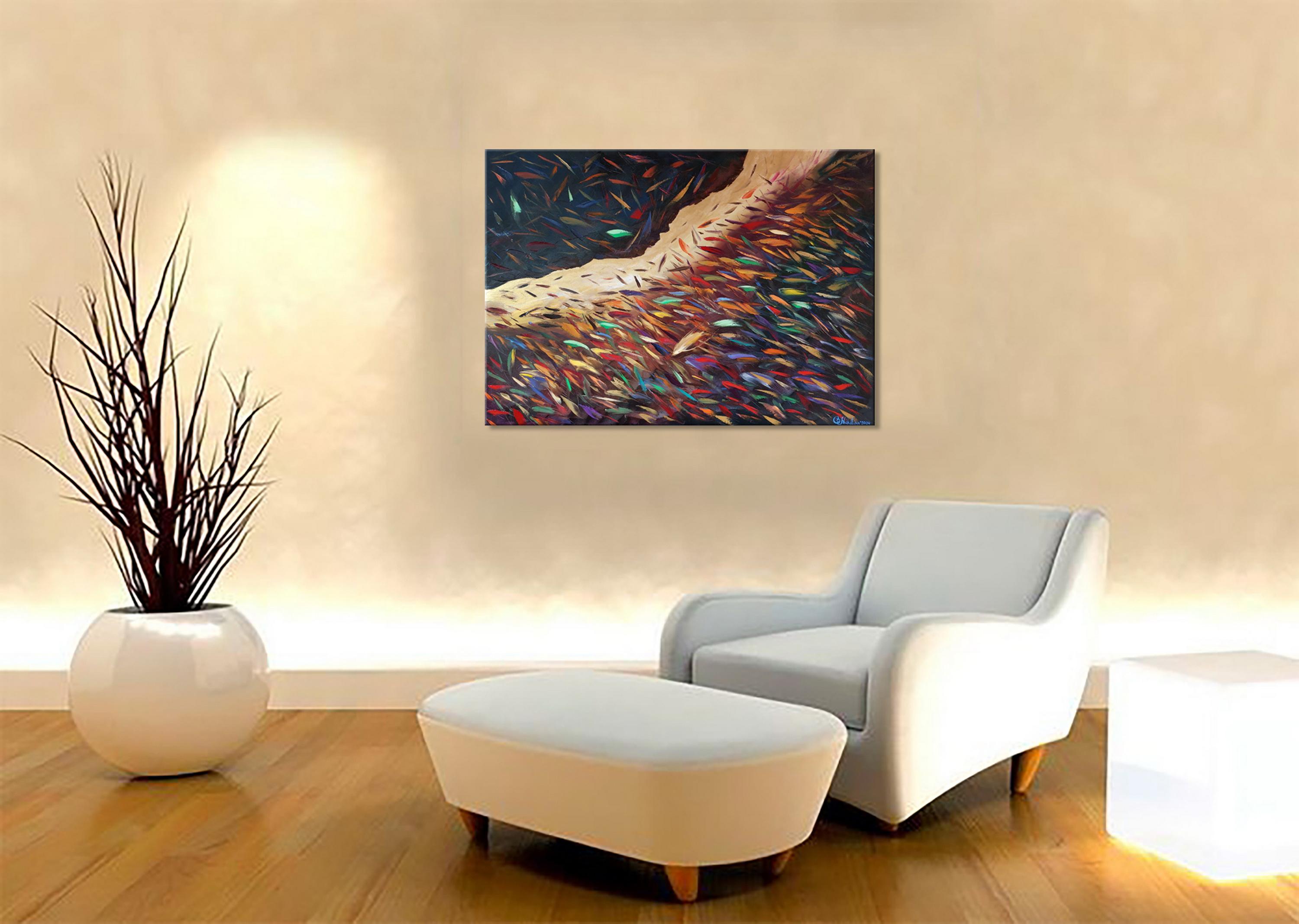 Pittura della grotta del pesce delle Hawaii in vendita 4