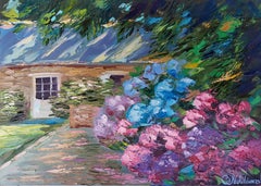 Hydrangea Painting Flowers Counry House Original Art