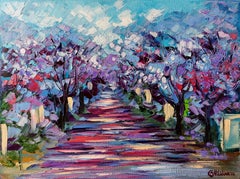 Jacaranda Tree Oil Painting Original Art