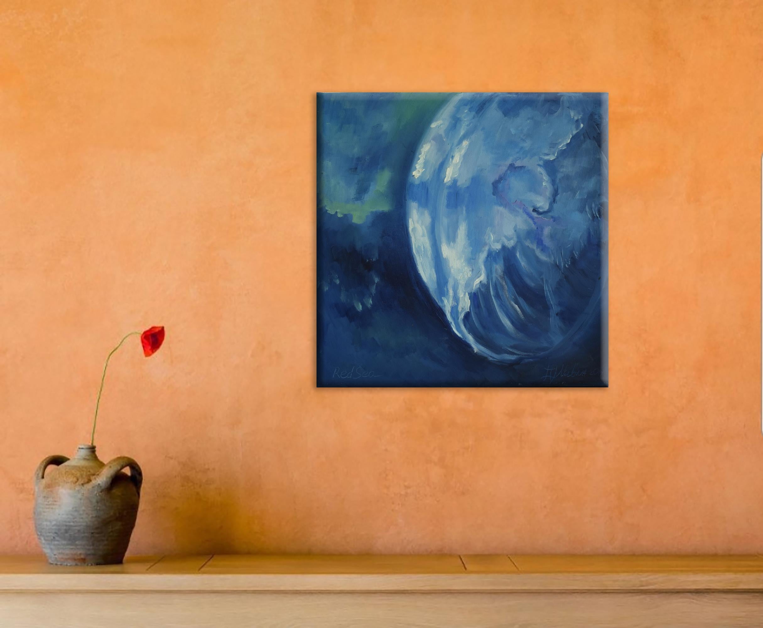 Pez gelatina - Painting Impresionista abstracto de Olga Nikitina