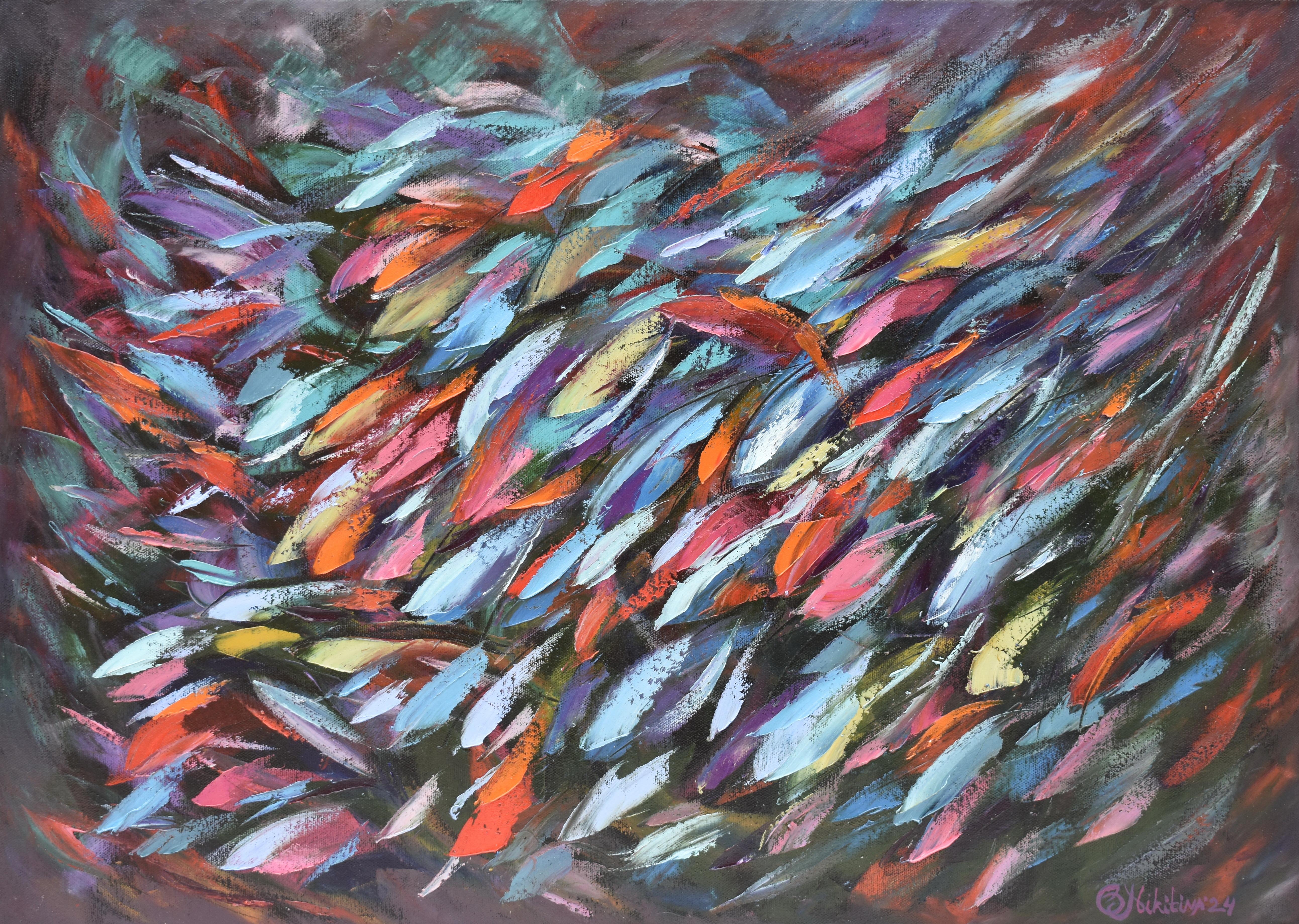 Kaleidoskope Underwater Painting was created underwater at the depth of 7.6m