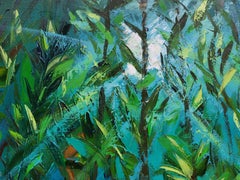 Kelp Forest Oil Painting by Olga Nikitina Contemporary Marine Art 90x90cm