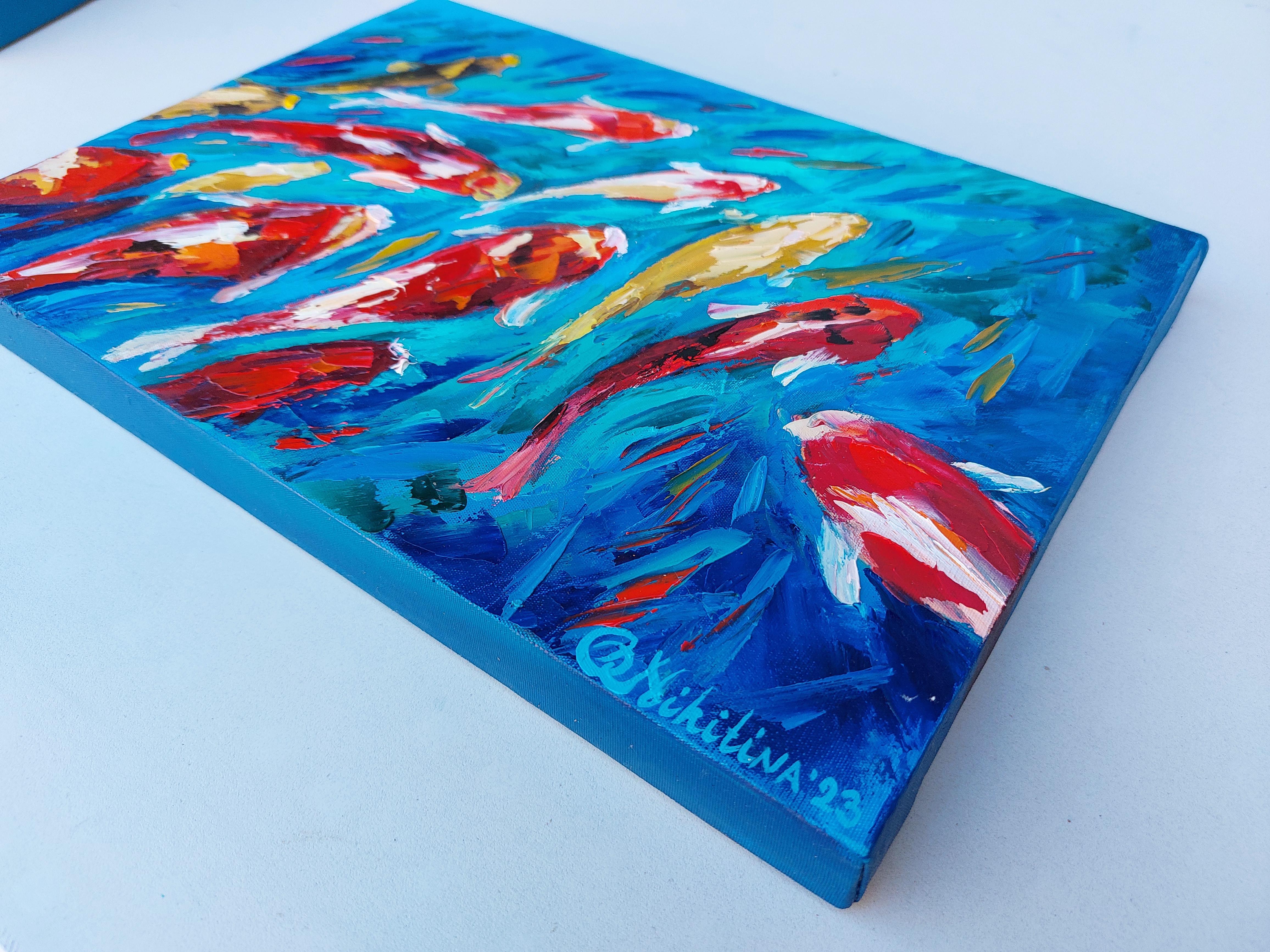 Koi Fish Painting  For Sale 6