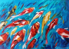 Used Koi Fish Painting 